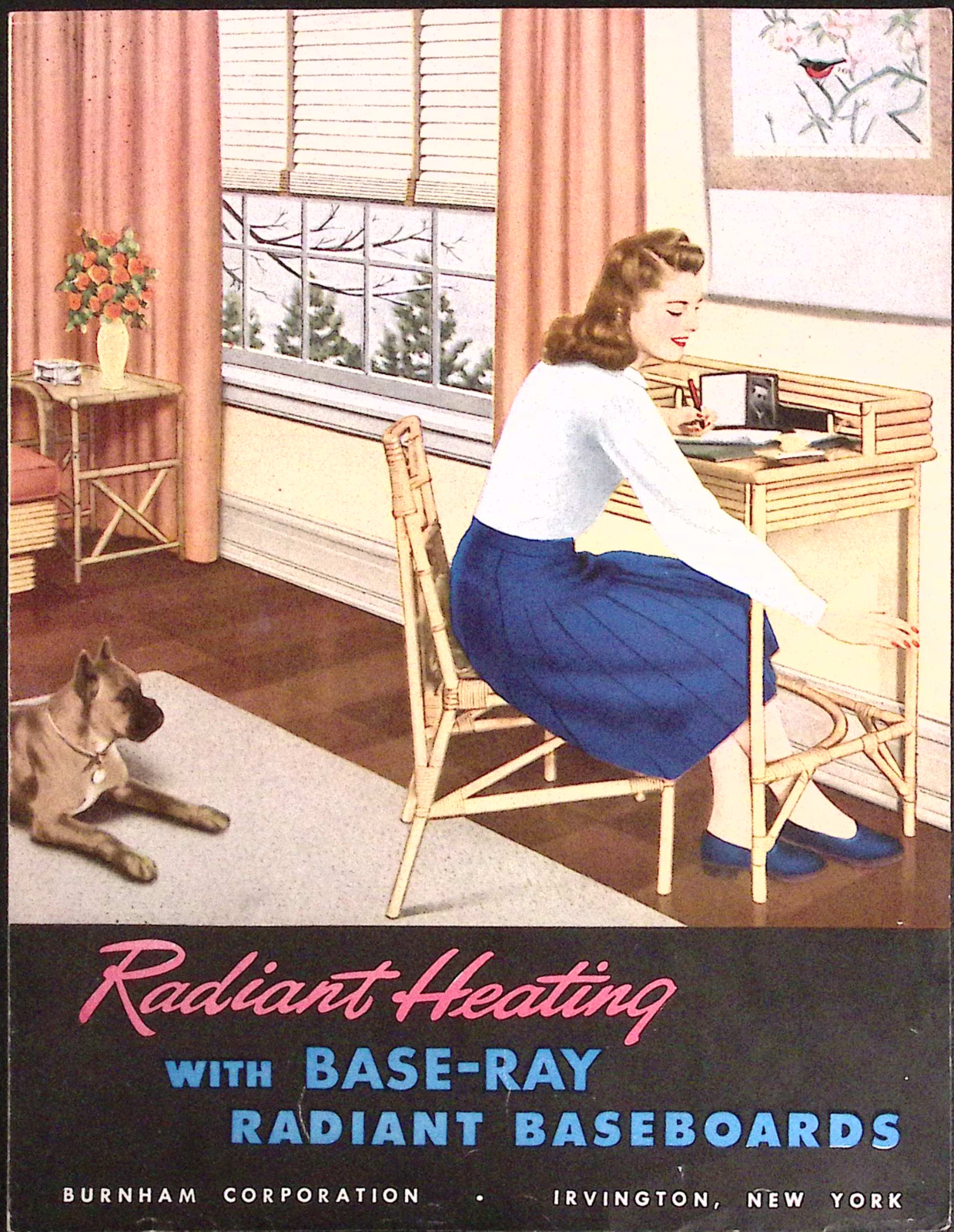 1948 Burnham Boiler Unit Heater Base Ray Radiant Heater Irvington NY Brochure