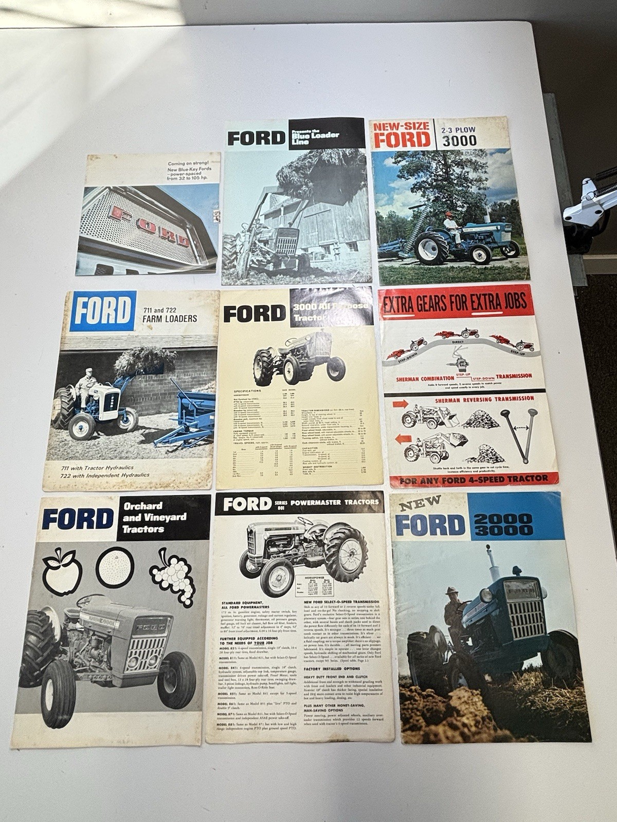 Group Of (6) 1960’s 1970’s Ford Tractor / Implement Dealer Brochures