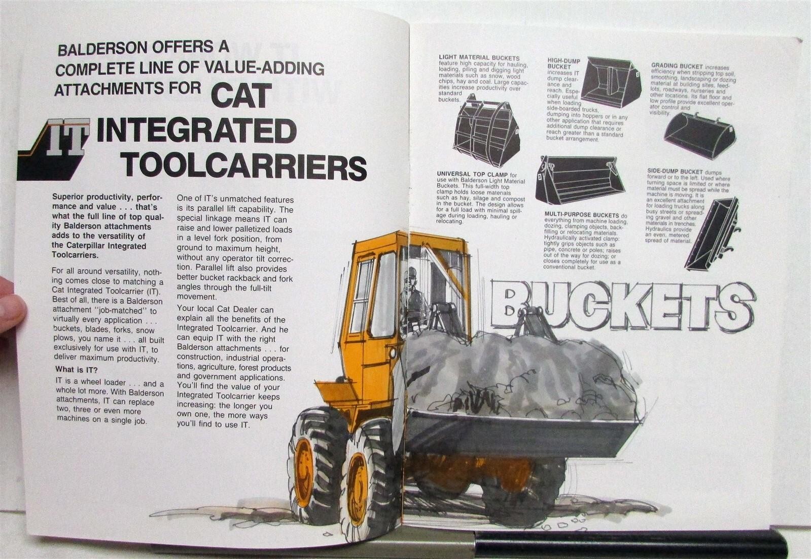 Balderson Attachments For Caterpillar Integrated Toolcarriers Sales Brochure