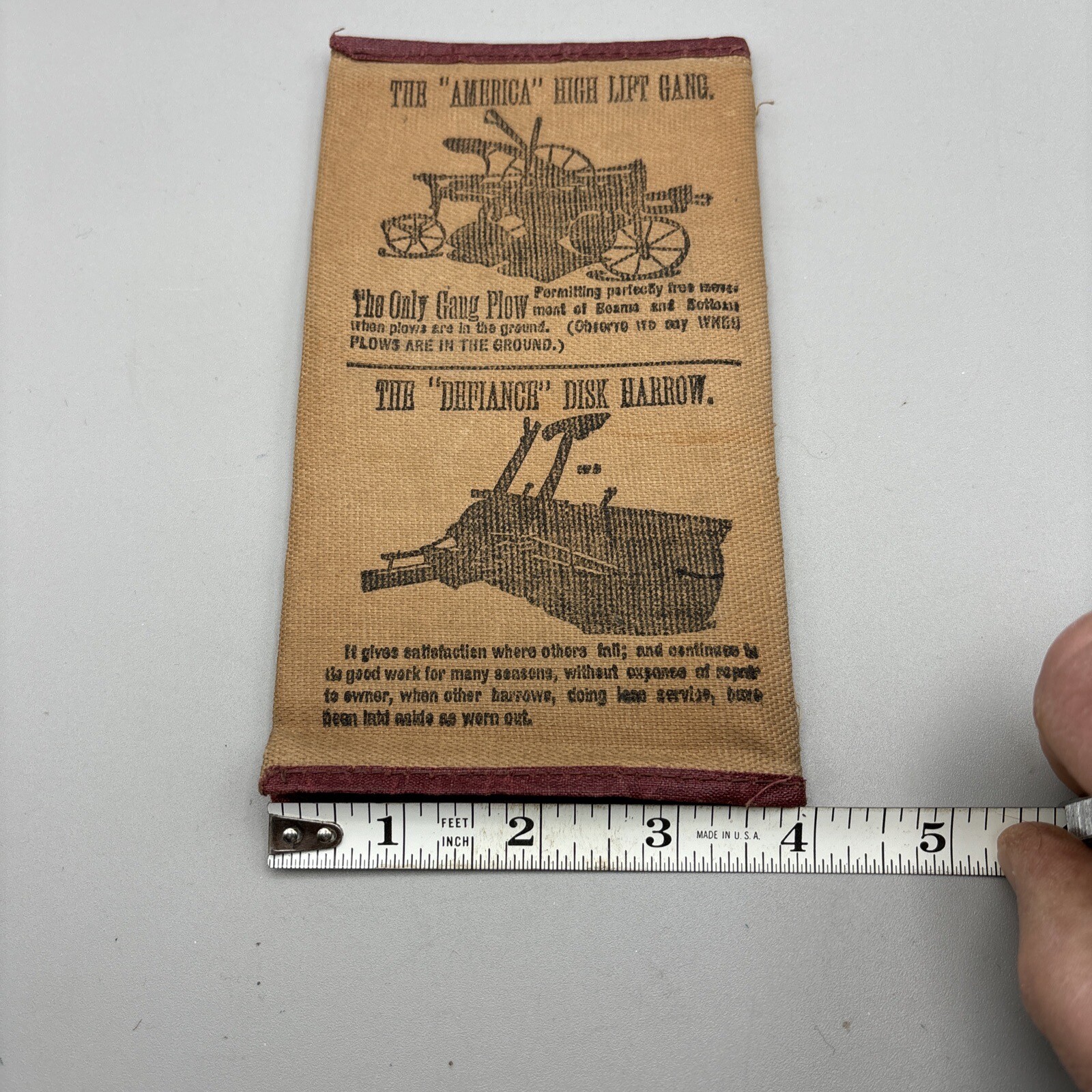 Antique Rock Island Plow Advert. Canvas Notebook & I.O.O.F Resume Schaller, IA