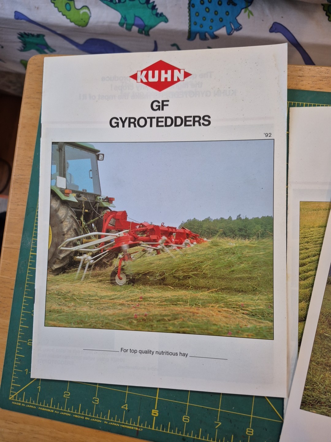 4 1990&rsquo;s? KUHN Farm Brochure Lot Gyrotedder & Mower Conditioners