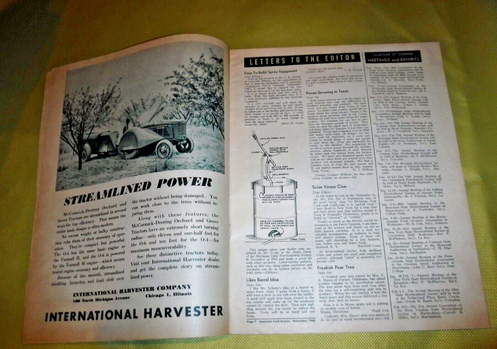 AMERICAN FRUIT GROWER NOV. 1945 MAGAZINE MICHIGAN CULTIVATED BLUEBERRY INDUSTRY