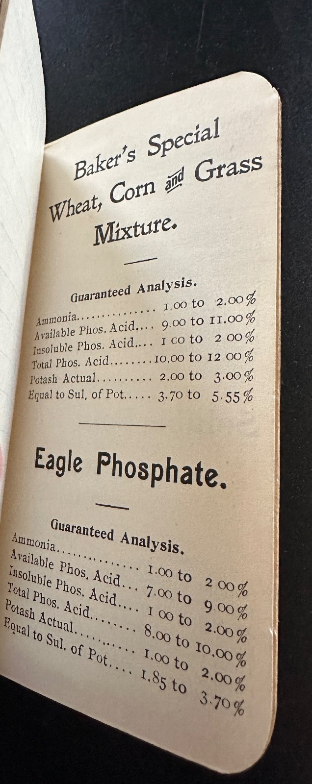 1902 Notebook American Agricultural Chemical Co Coyle & Diehl Chambersburg PA
