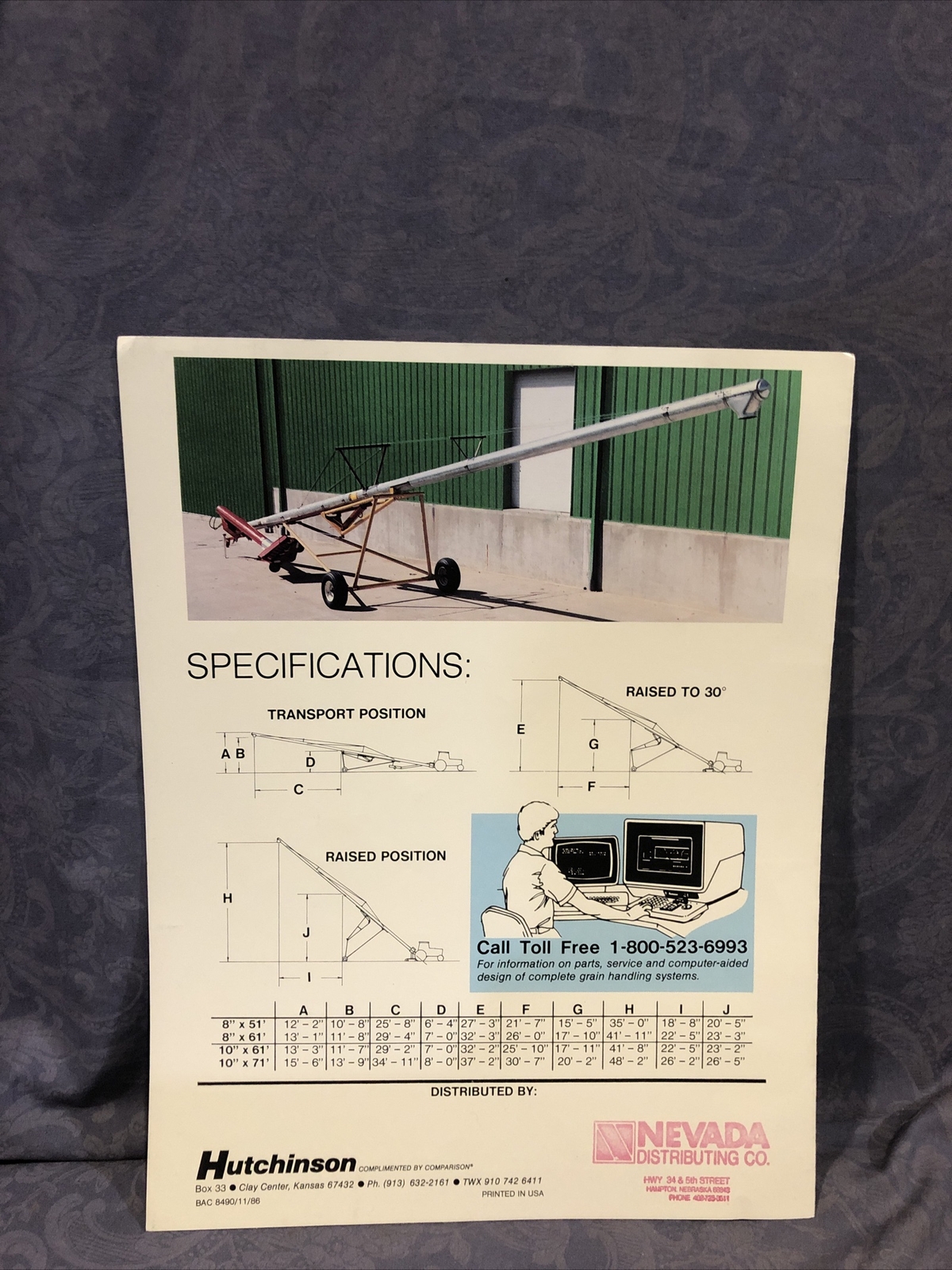 Hutchinson Swing-Away Auger Sales Brochure