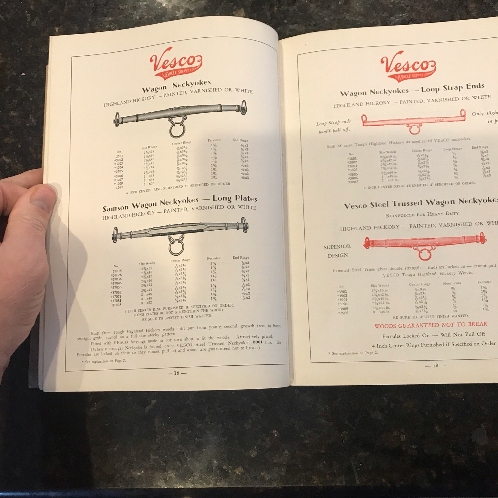 1946 Catalog Vesco Vehicle Supply Co Cairo IL With price sheet