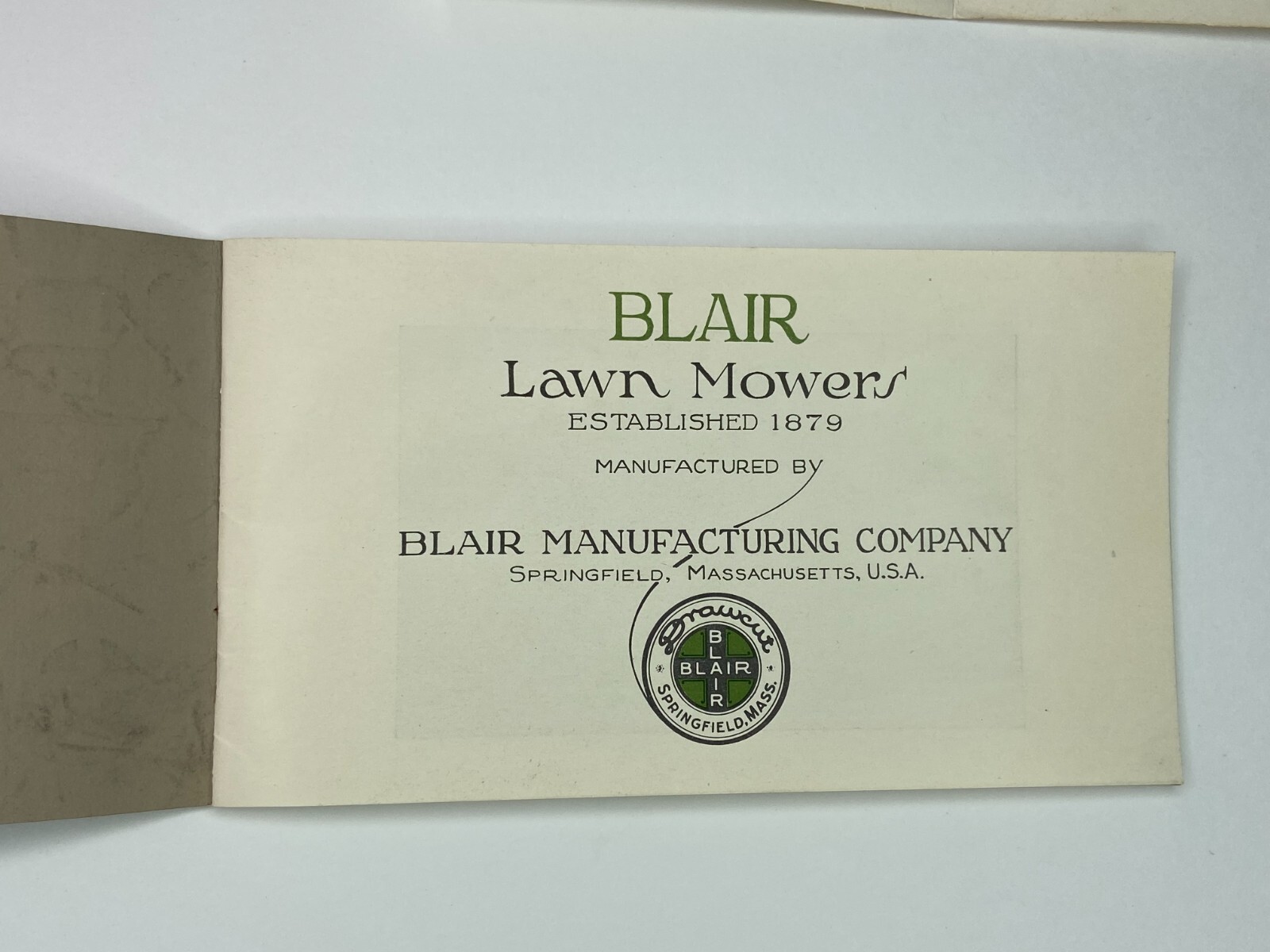 Blair Lawn Mowers – Archive LOT – Advertising Catalog, Brochures, Photo – 1928