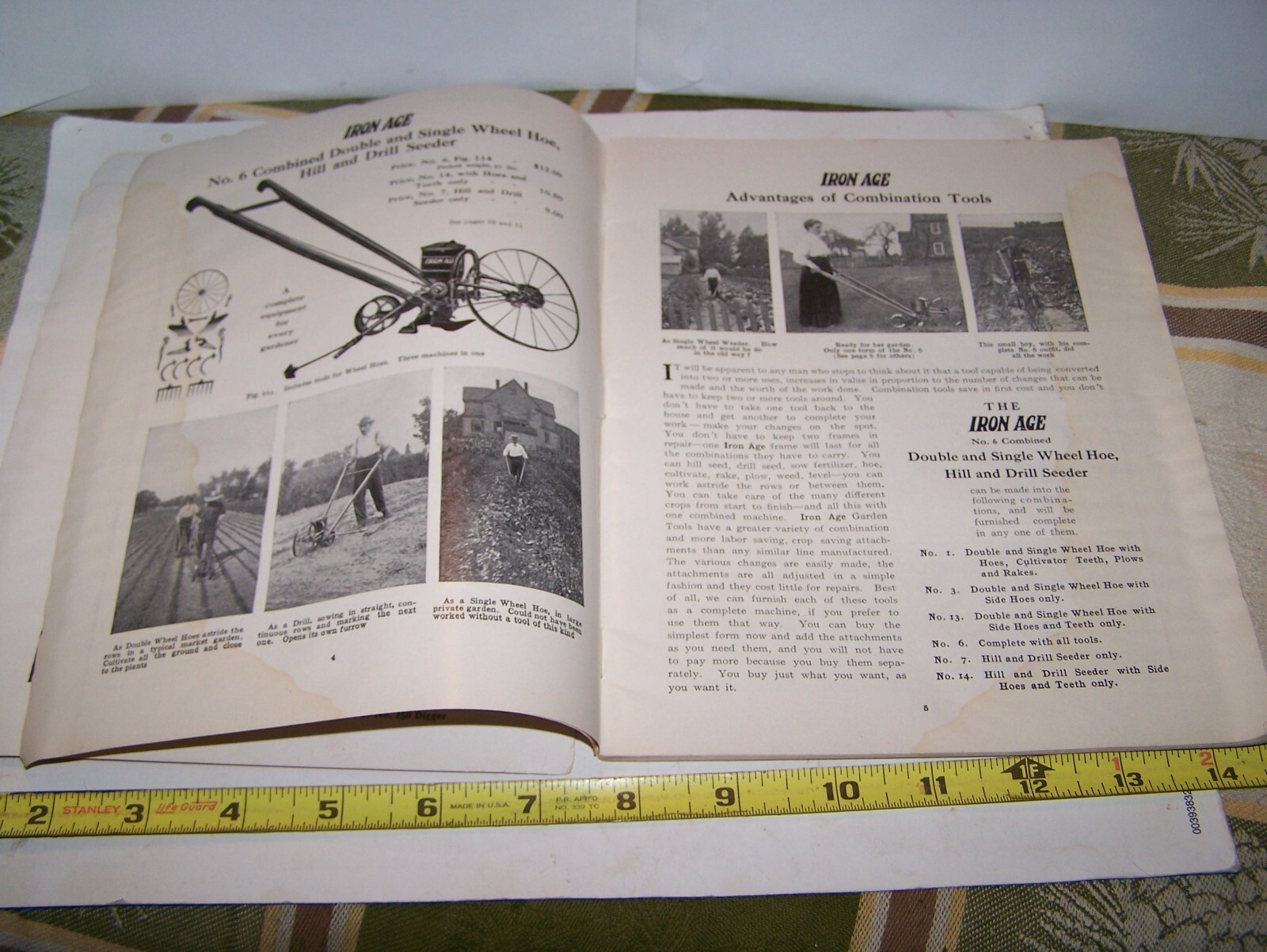 IRON AGE 1910 Full Line Sales Catalog Cultivator Plow Planter Farm Garden NICE!