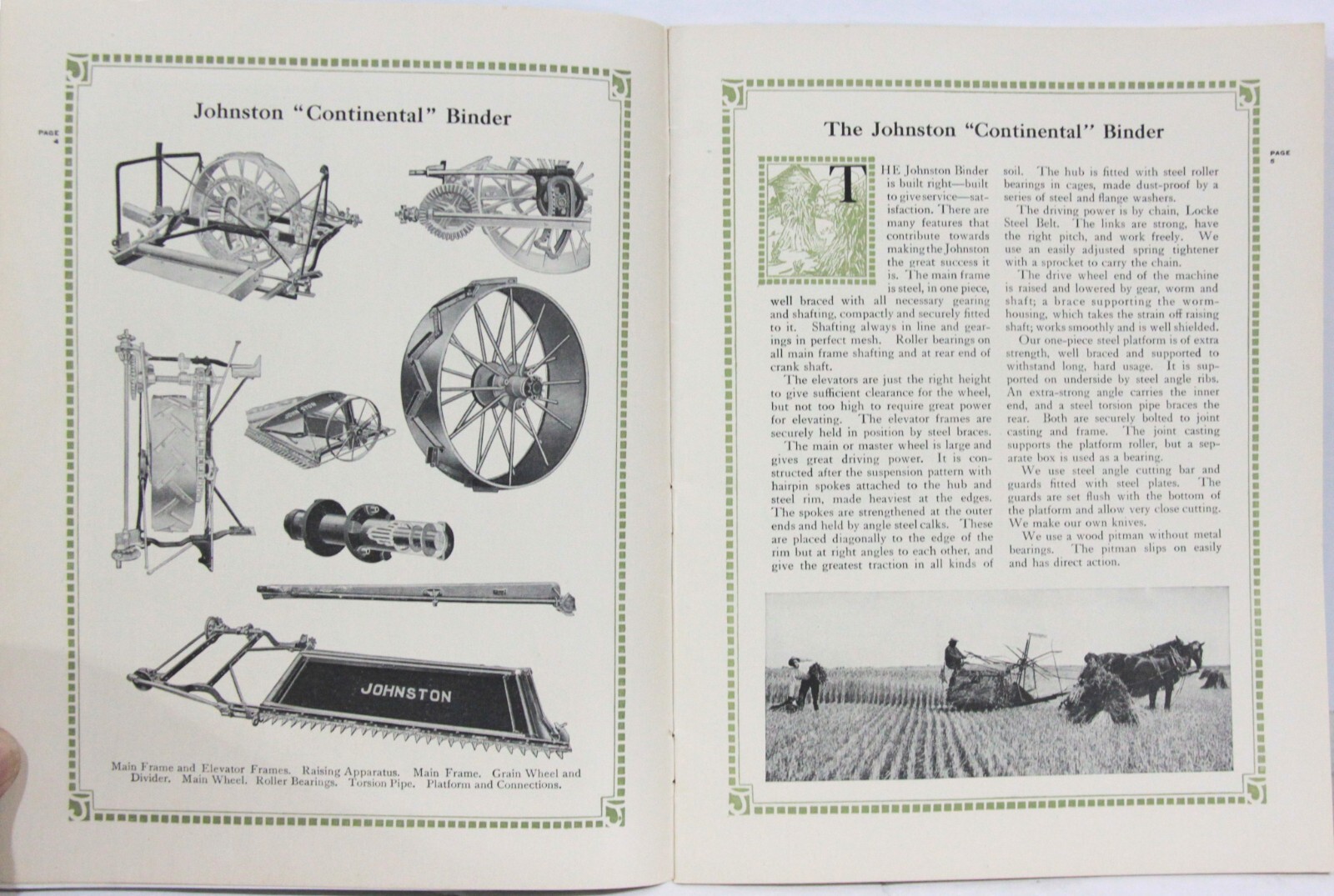 Johnston Harvester Company Machinery Sales Booklet Photo Illustrated 1890s-1910