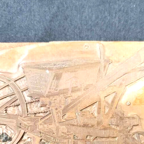 1889 McKay & Co. « Little Hocking Valley » Plow Works copper Print Plate / Block