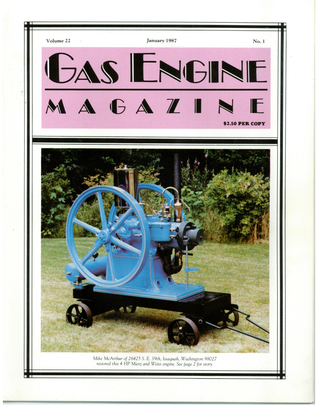Mietz and Wiess Engine Restoration, 4 HP Witte, Smithsonian John Deere Model D