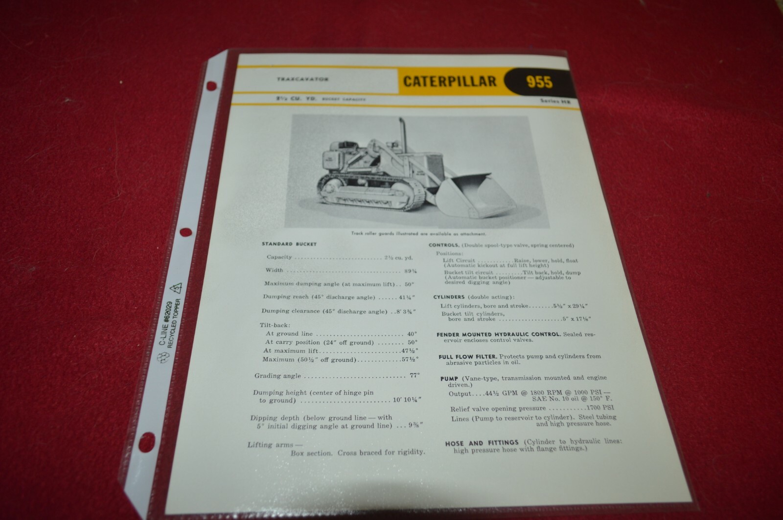 Caterpillar 955 HR Crawler Loader For 1961 Dealer&rsquo;s Brochure AMIL16 AAA