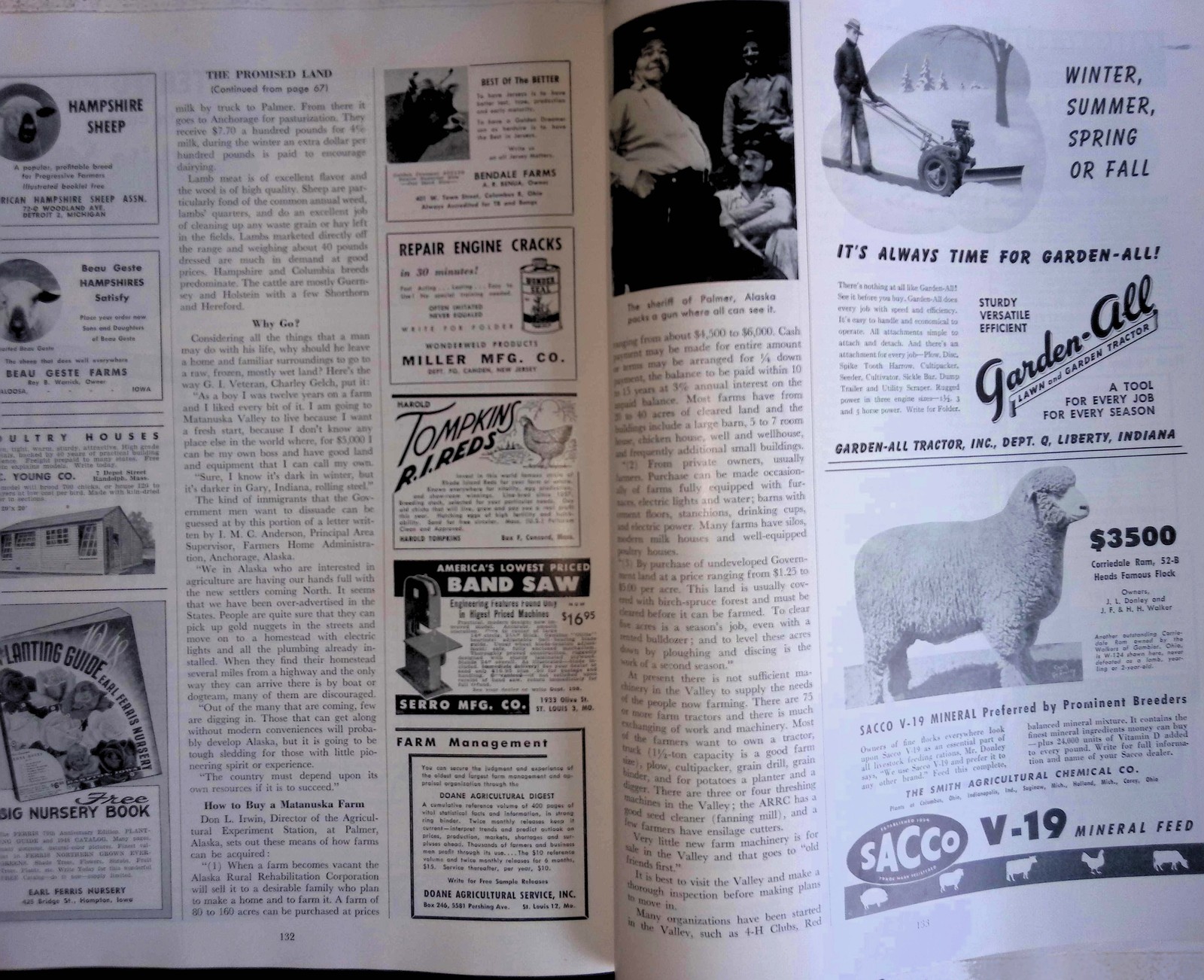 Farm Quarterly Winter 1947 Mail Pouch Tobacco Minneapolis-Moline Alaska Poultry