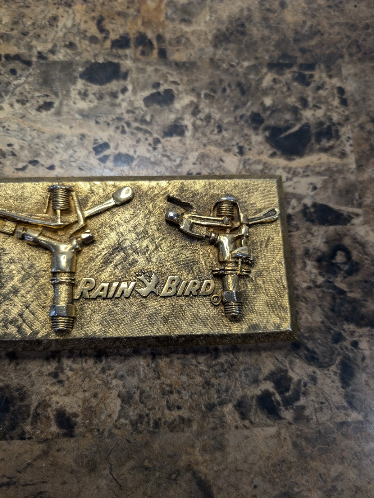 Vintage Metal Advertising Sign Plaque Rain Bird Sprinklers Agriculture Sign