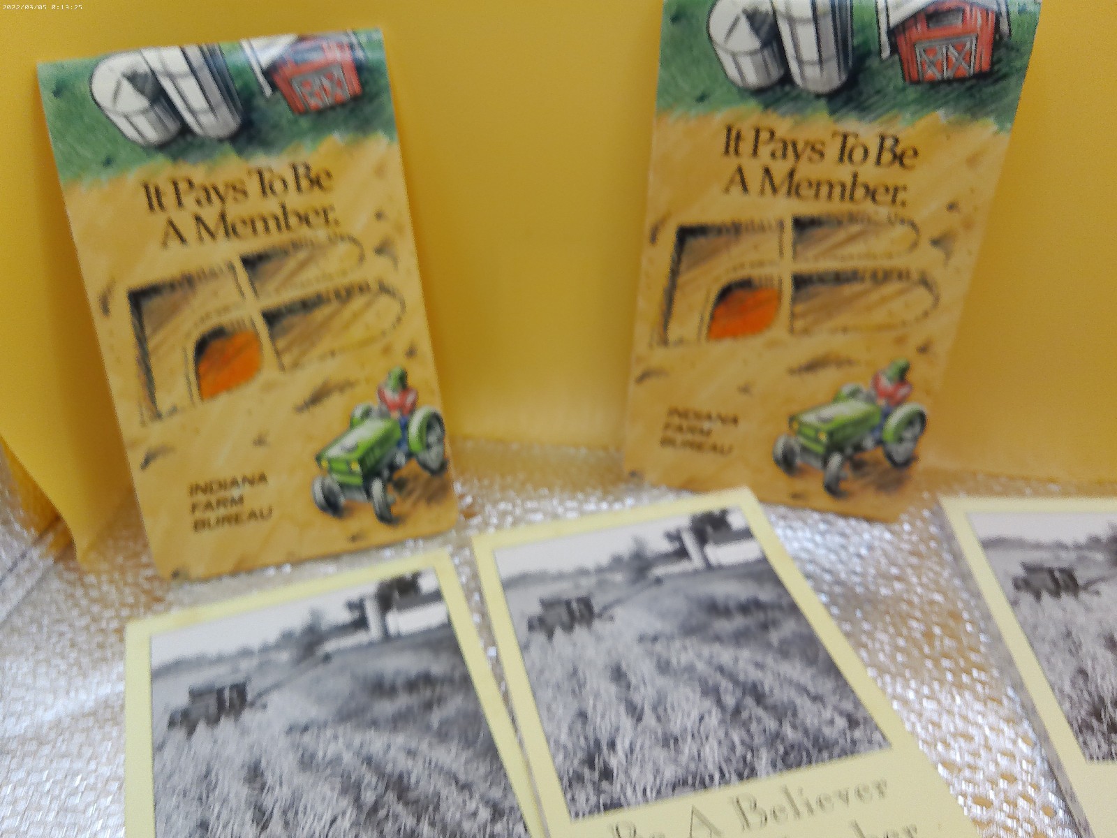 Indiana Farm bureau note pads unused vintage pen set 1995 2002 calendars
