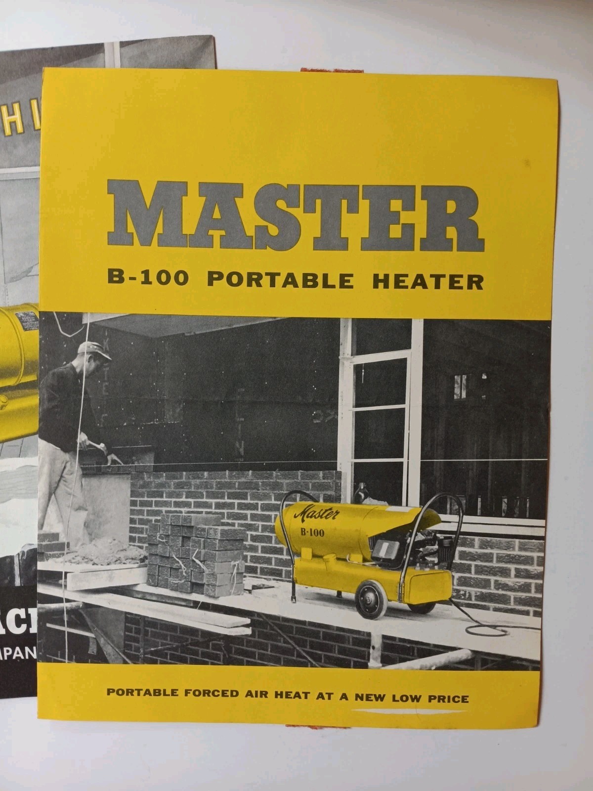 2 VTG 1960s Master Portable Heater ADVERTISING BROCHURE Mailers