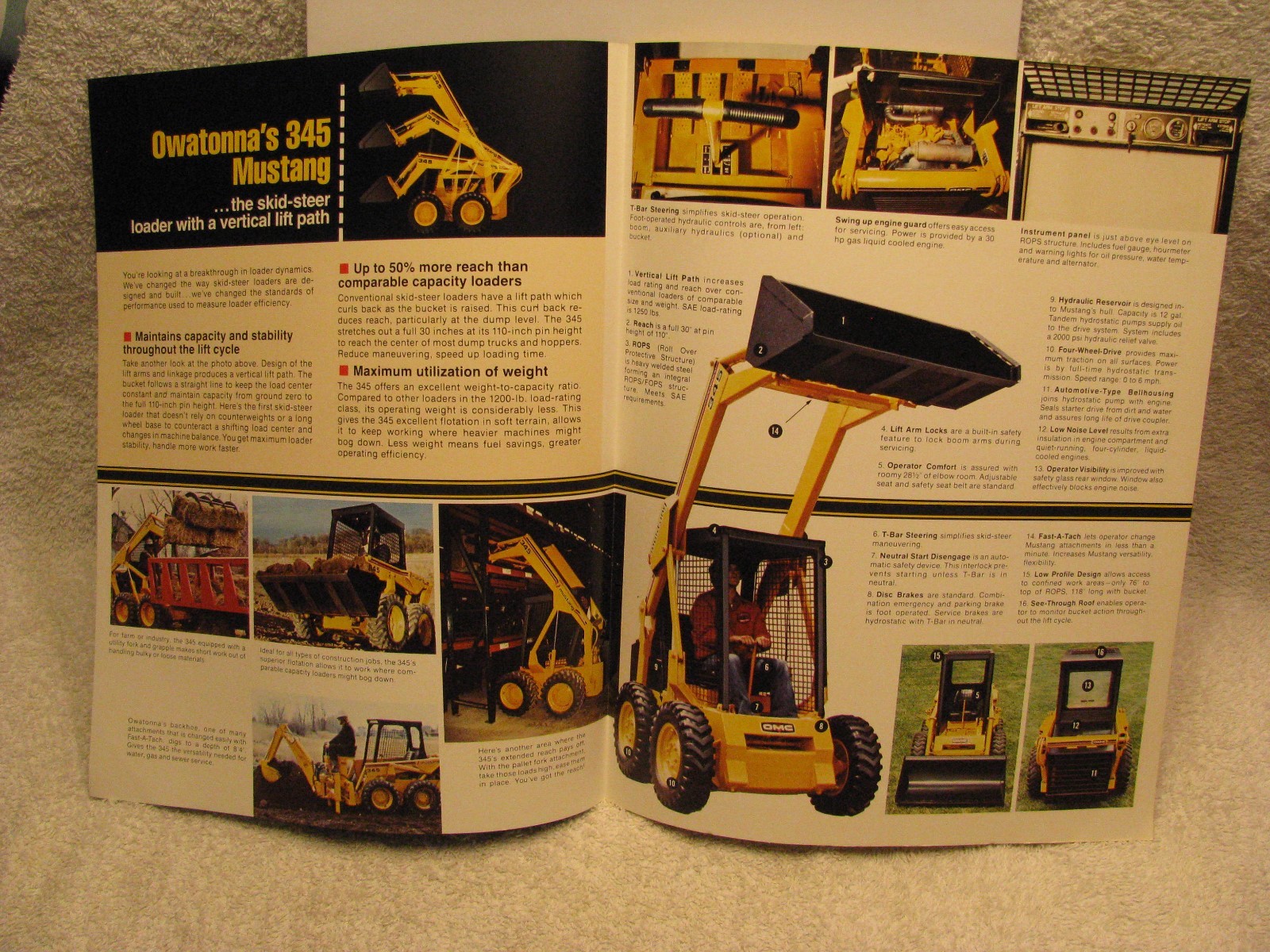 Mustang 345 Skid Steer Loader Brochure NOS