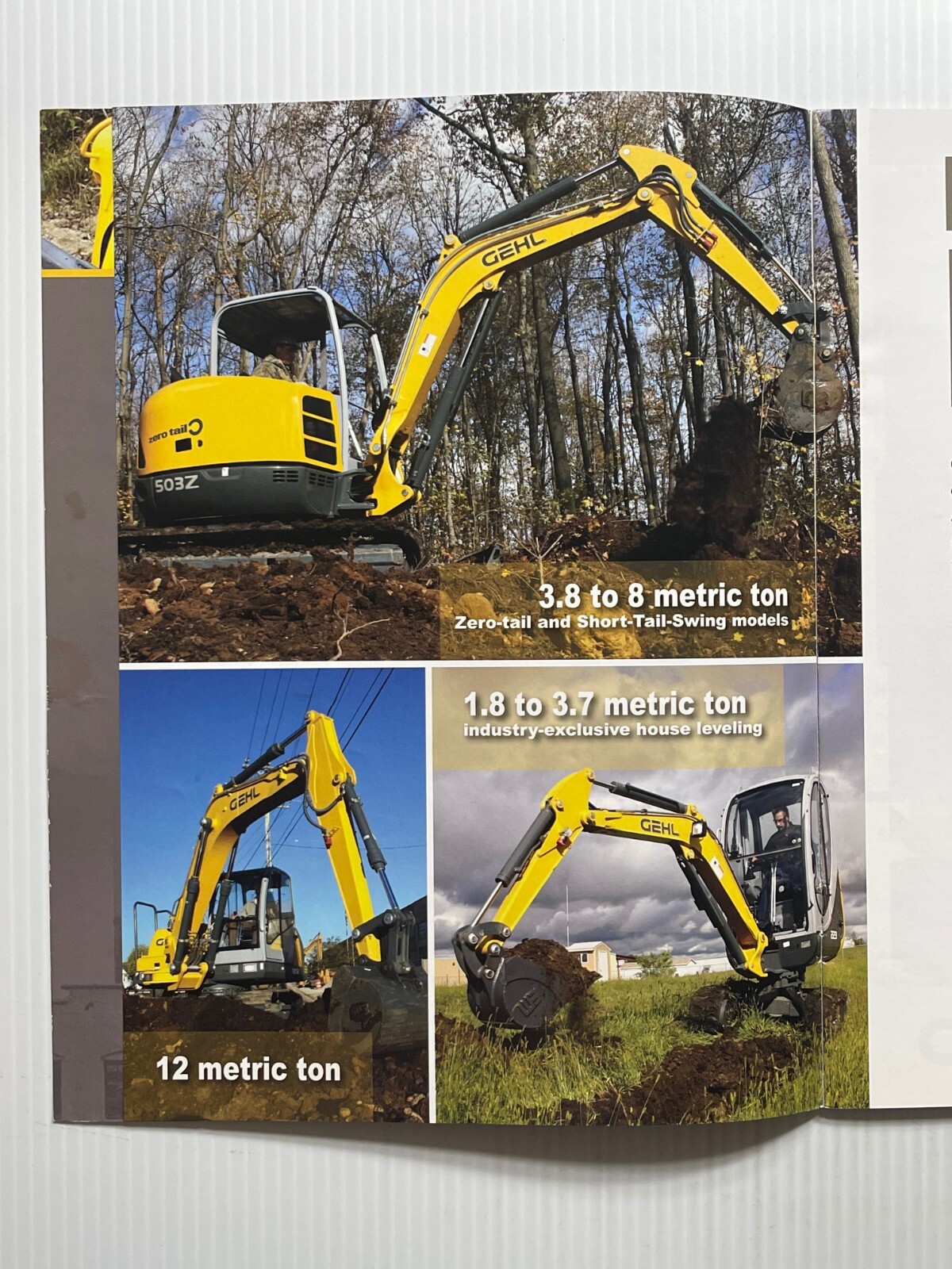 GEHL Compact Excavators Full Line Sales Brochure (Original Brochure *2008*)