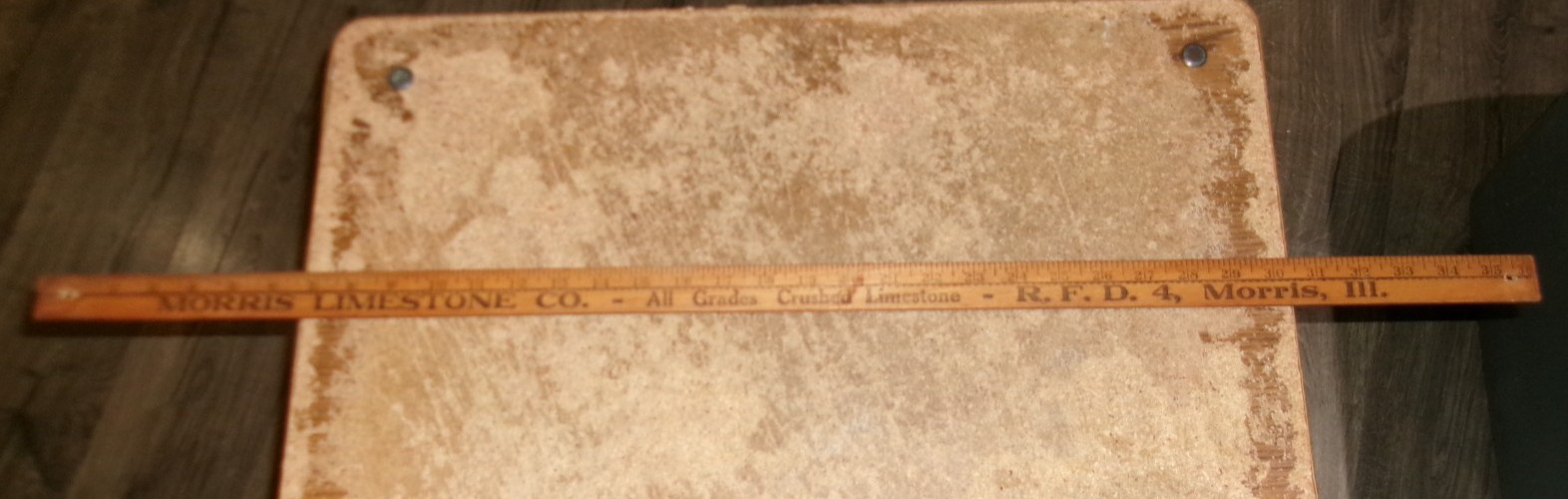 vintage 36&Prime; wood yardstick morris limestone co. morris,il. good used