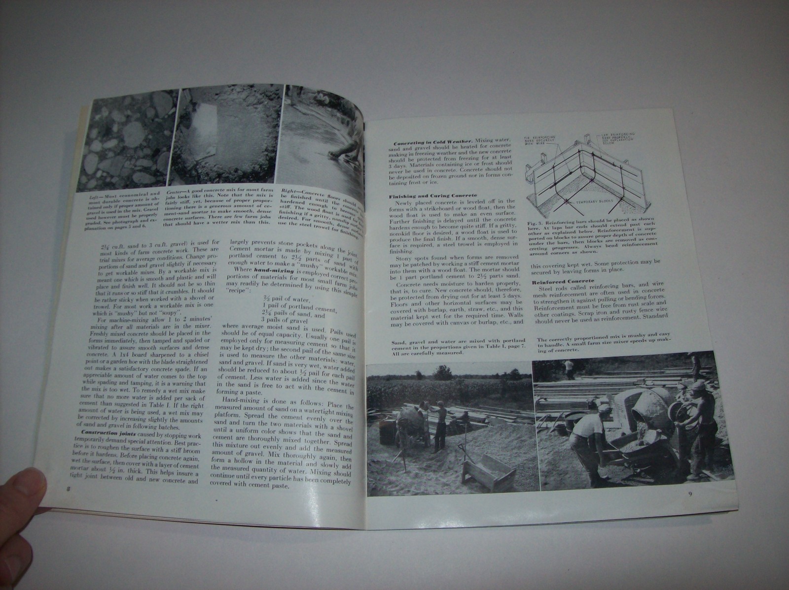 Vintage 1949 HANDBOOK OF CONCRETE FARM CONSTRUCTION, Portland Cement Association