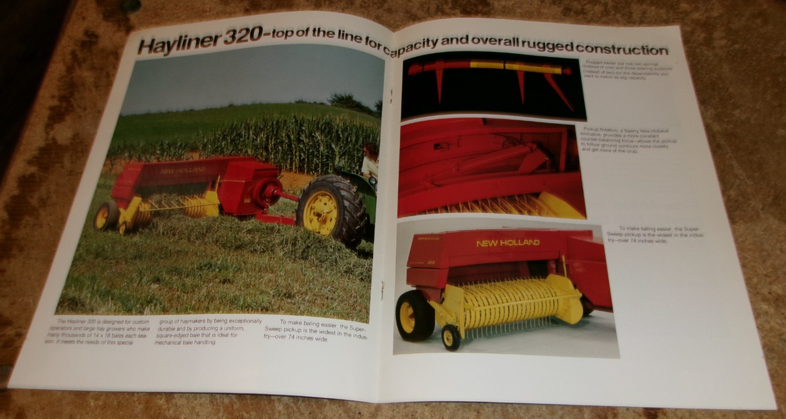 1982 new holland 311/315/320 balers brochure in good shape used