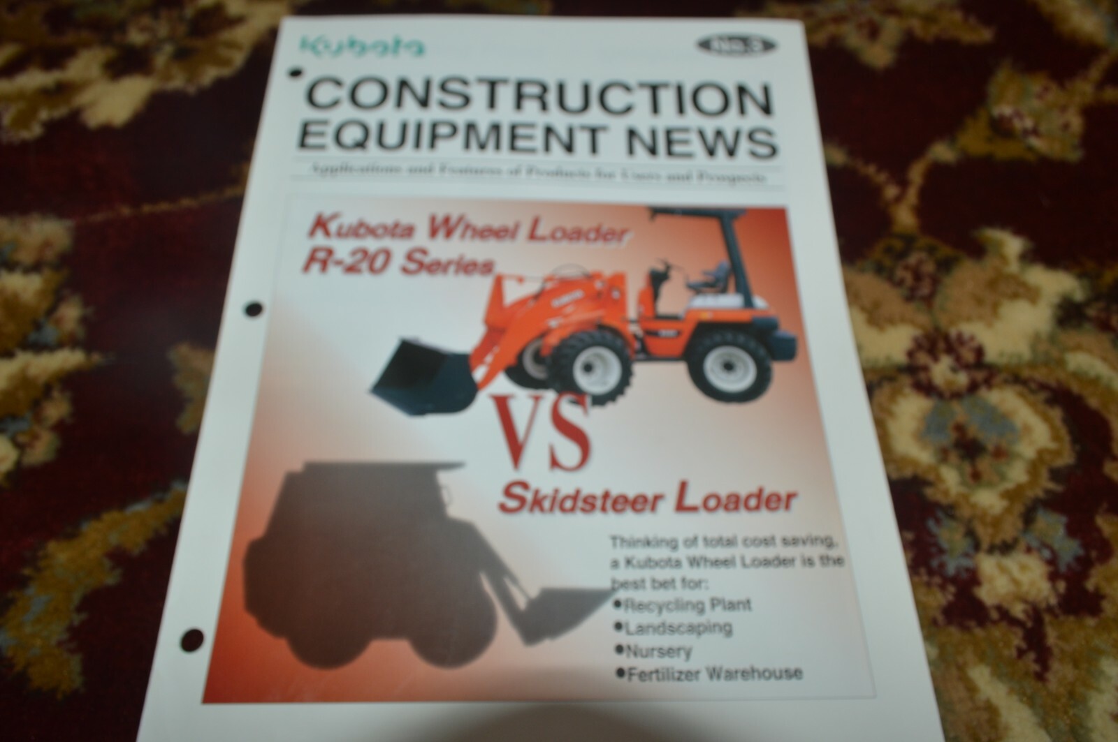 Kubota Construction Equipment Magazine No. 3 Brochure FCCA