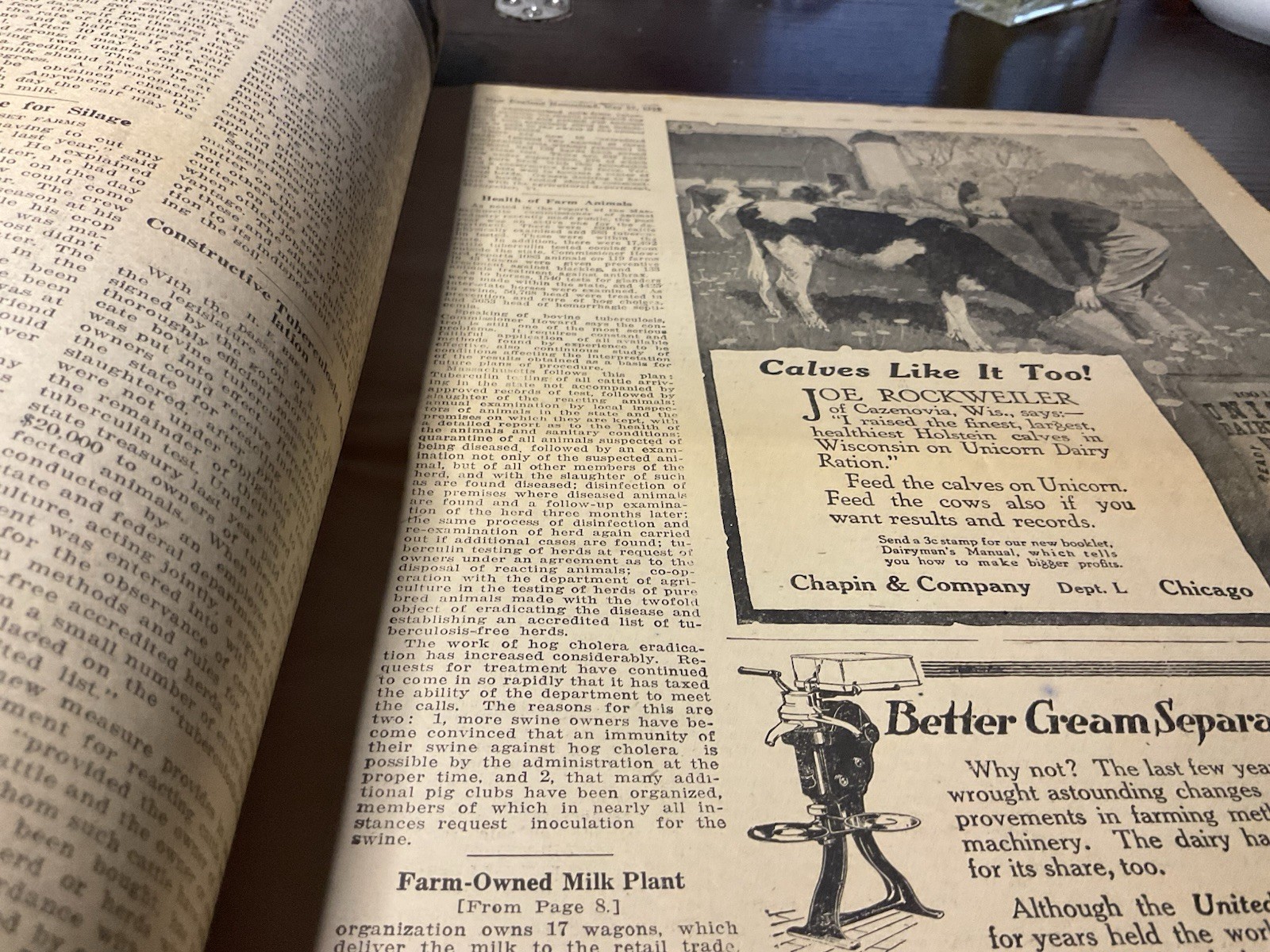 1919 New England Homestead Newspaper Farm Bureau Potato Harvest Tons Of Farm Ads