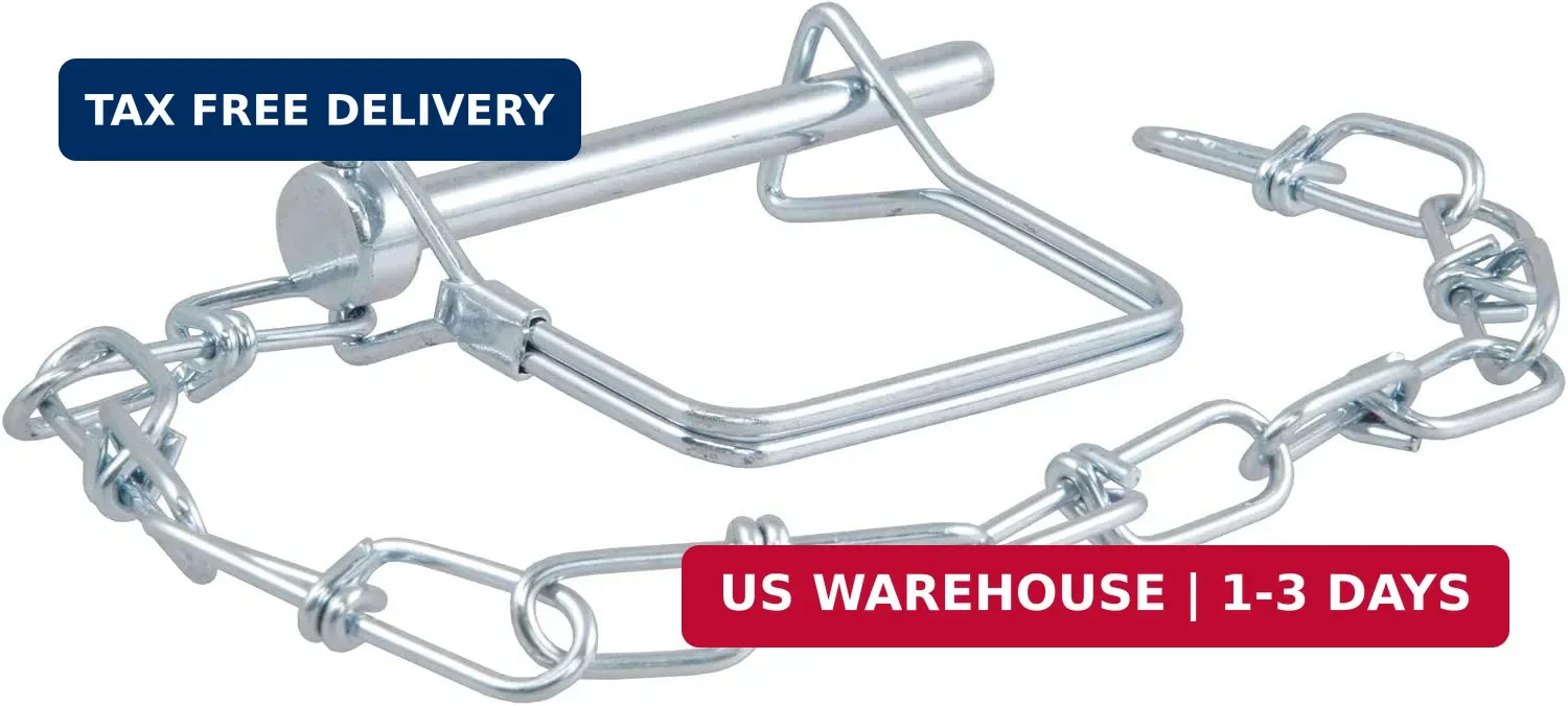CURT 25013 Trailer Coupler Pin with 12-Inch Chain, 1/4-Inch Diameter x 2-3/4-Inc