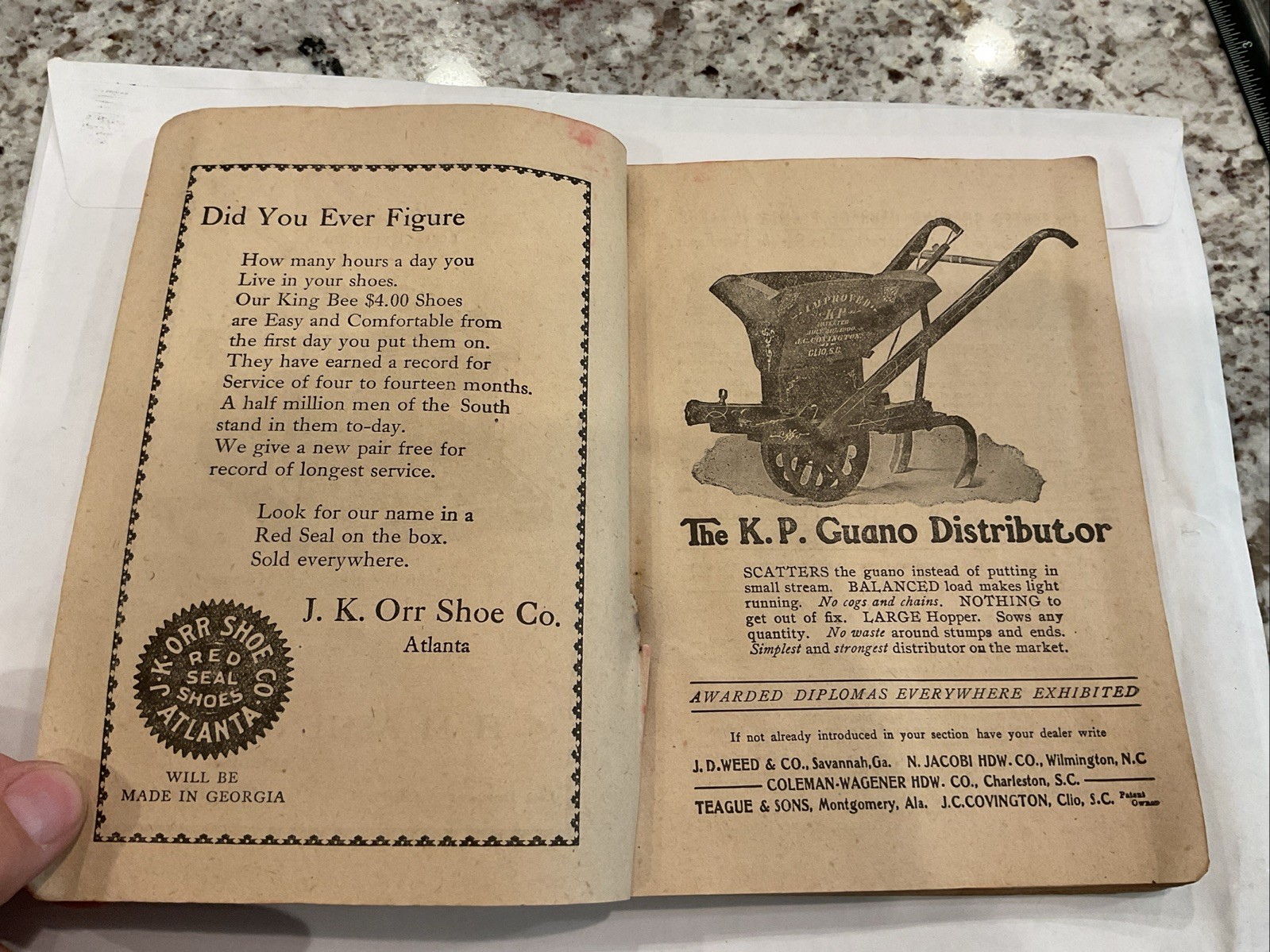 VINTAGE 1906 COTTON FARMER SELLERS MANUAL PEOPLES BANK ORANGEBURG SC Atlanta Ads