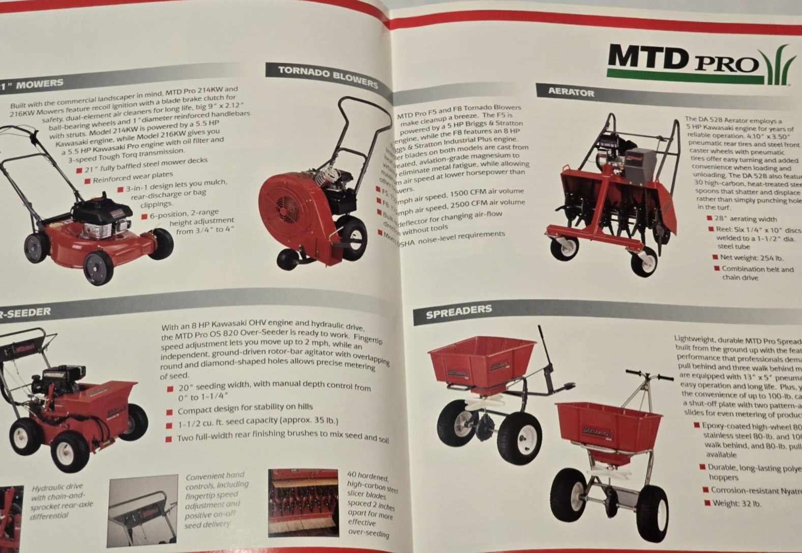1997 MTD Pro Mowers Professional Lawn Equipment Advertising Brochure Ohio