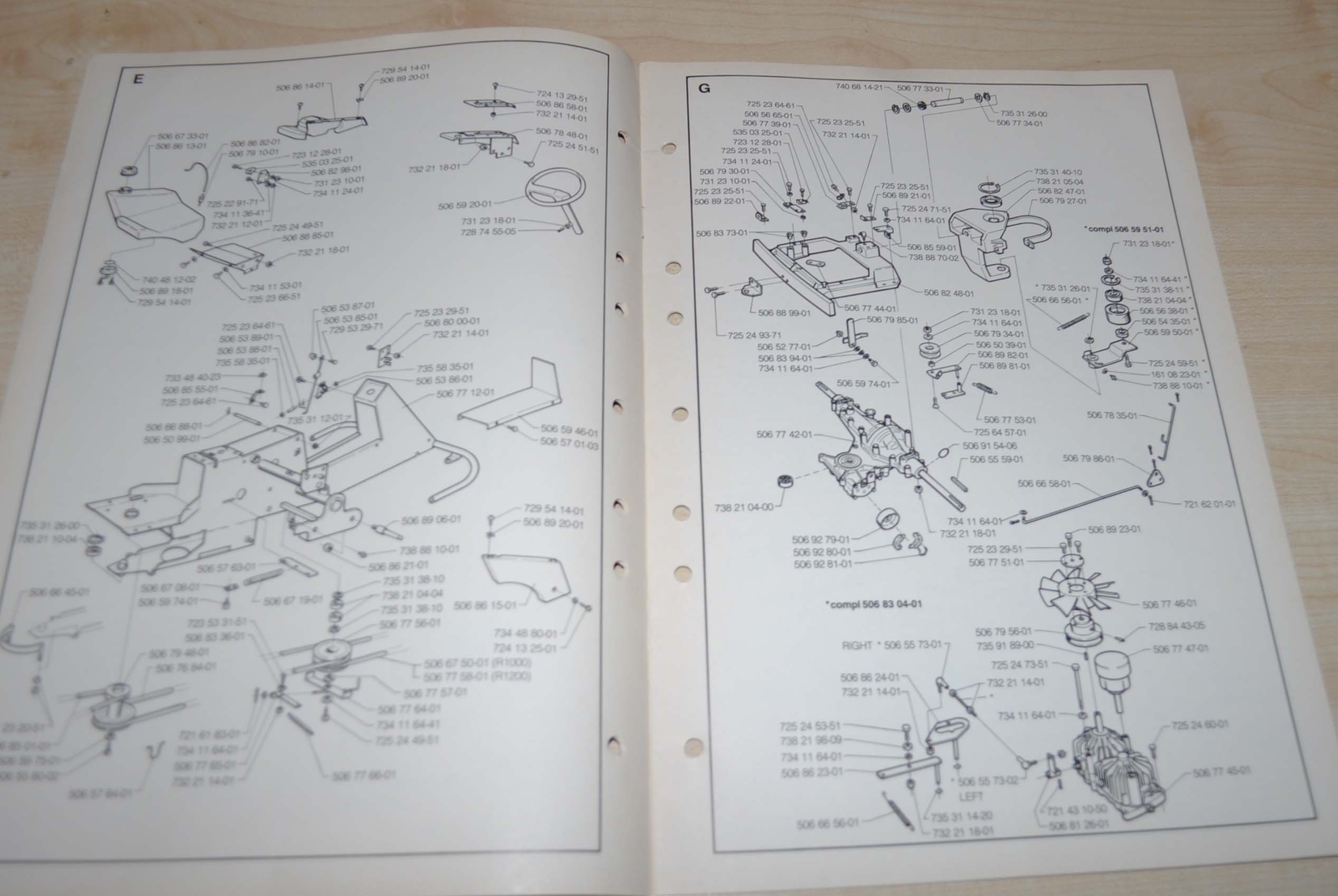 1995 Husqvarna Rider 1000 1200 Lawnmower Tractor Spare Parts Manual