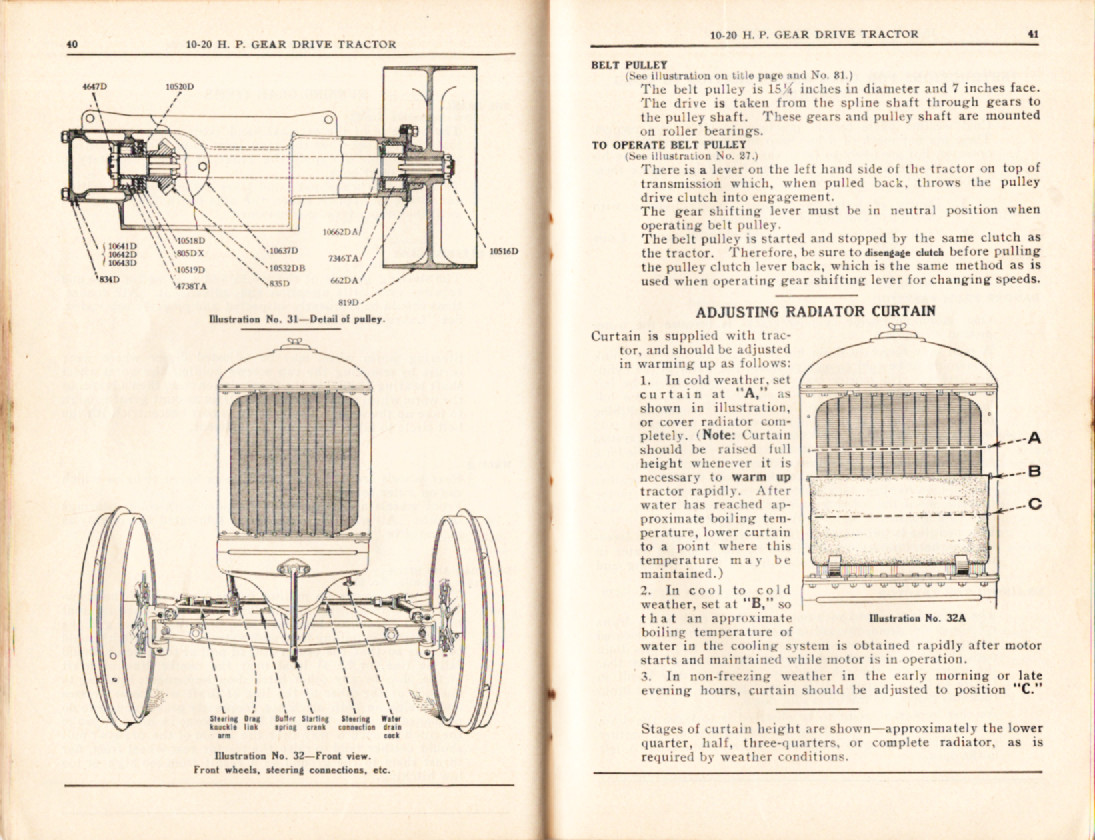 1924 McComick-Deering Operating Instructions – 10-20 H. P. Gear Drive Tractor