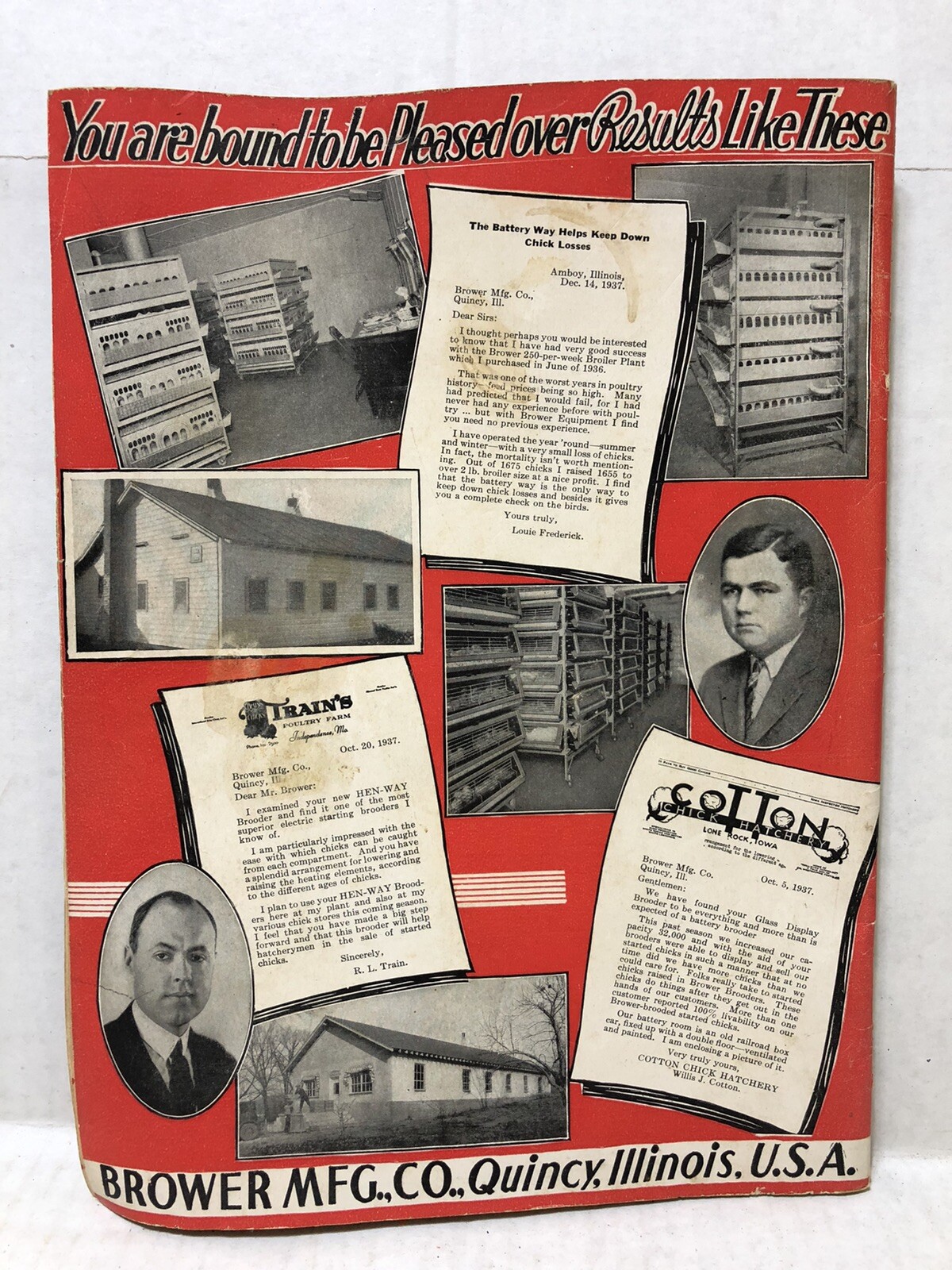 1939 Poultry CHICKEN Supplies Catalog – Brower Manufacturing Co -Quincy Illinois