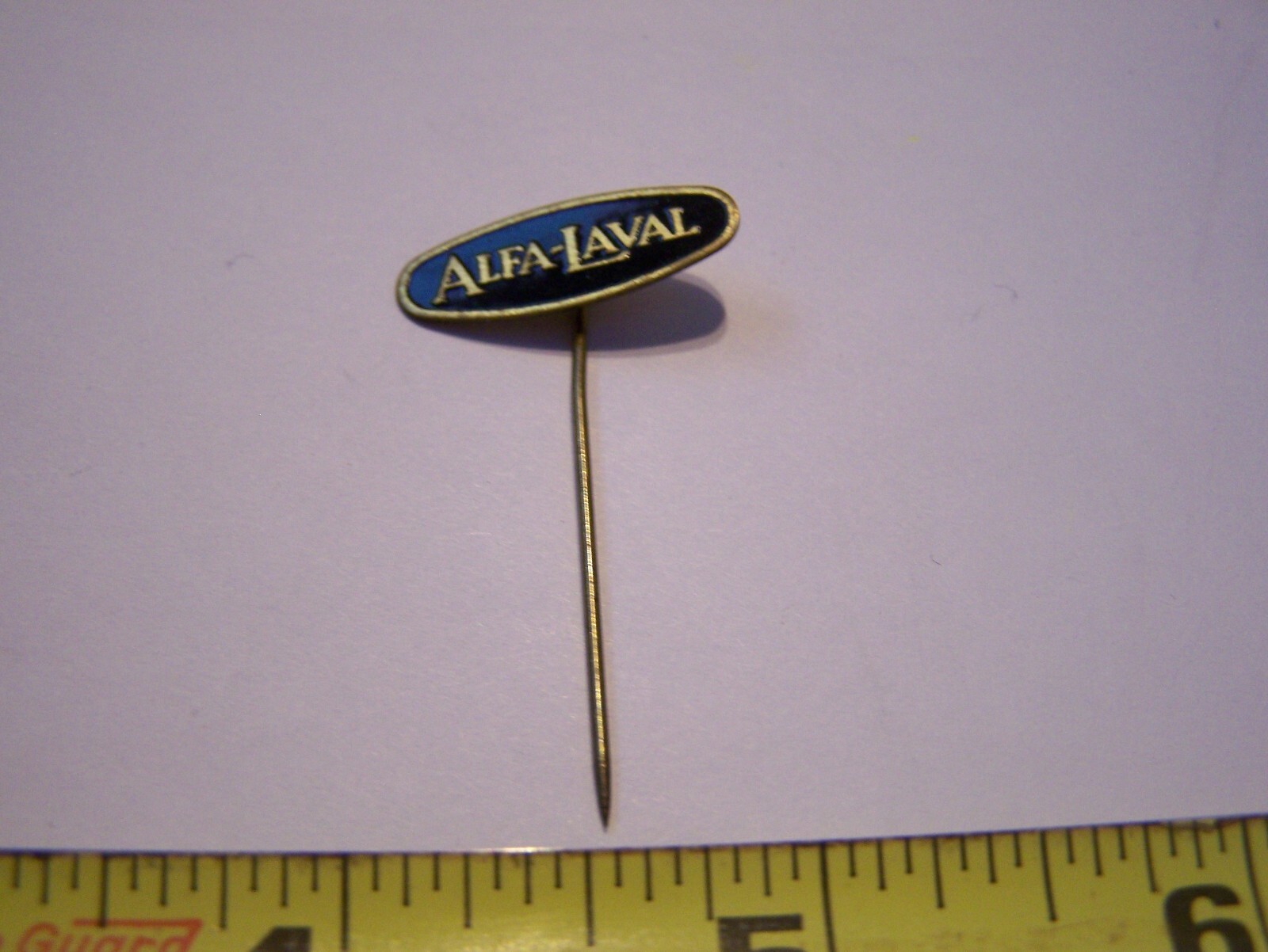 ALFA LAVAL Dairy Equipment Hat Lapel Pin Cream Milk Separator Milker Farm NICE!