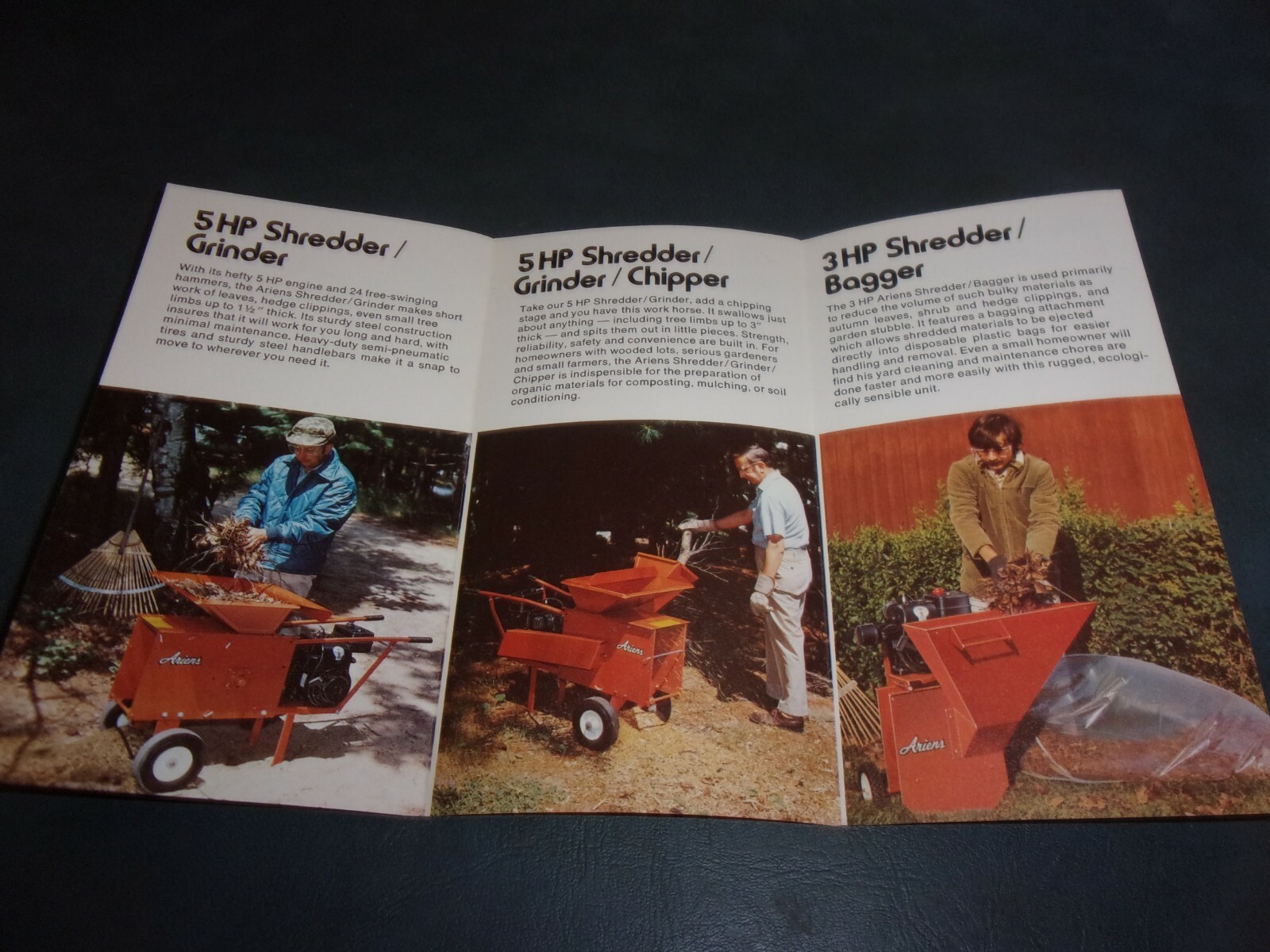 ARIENS SHREDDERS BROCHURE *** VINTAGE ORIGINAL