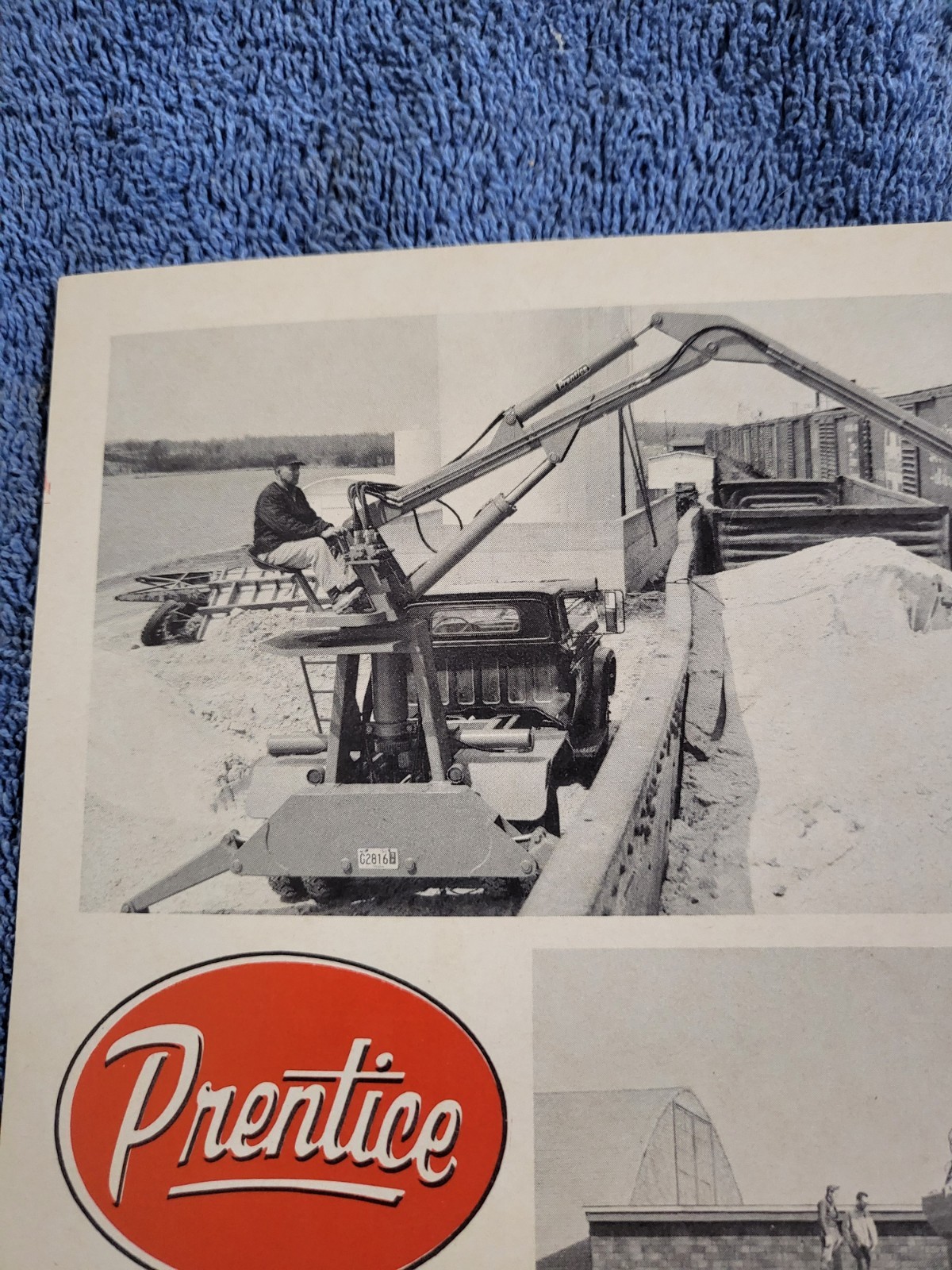 Vintage Prentice Hydraulics Inc CLAM Bucket Crane Lift Loader BROCHURE Wisconsin