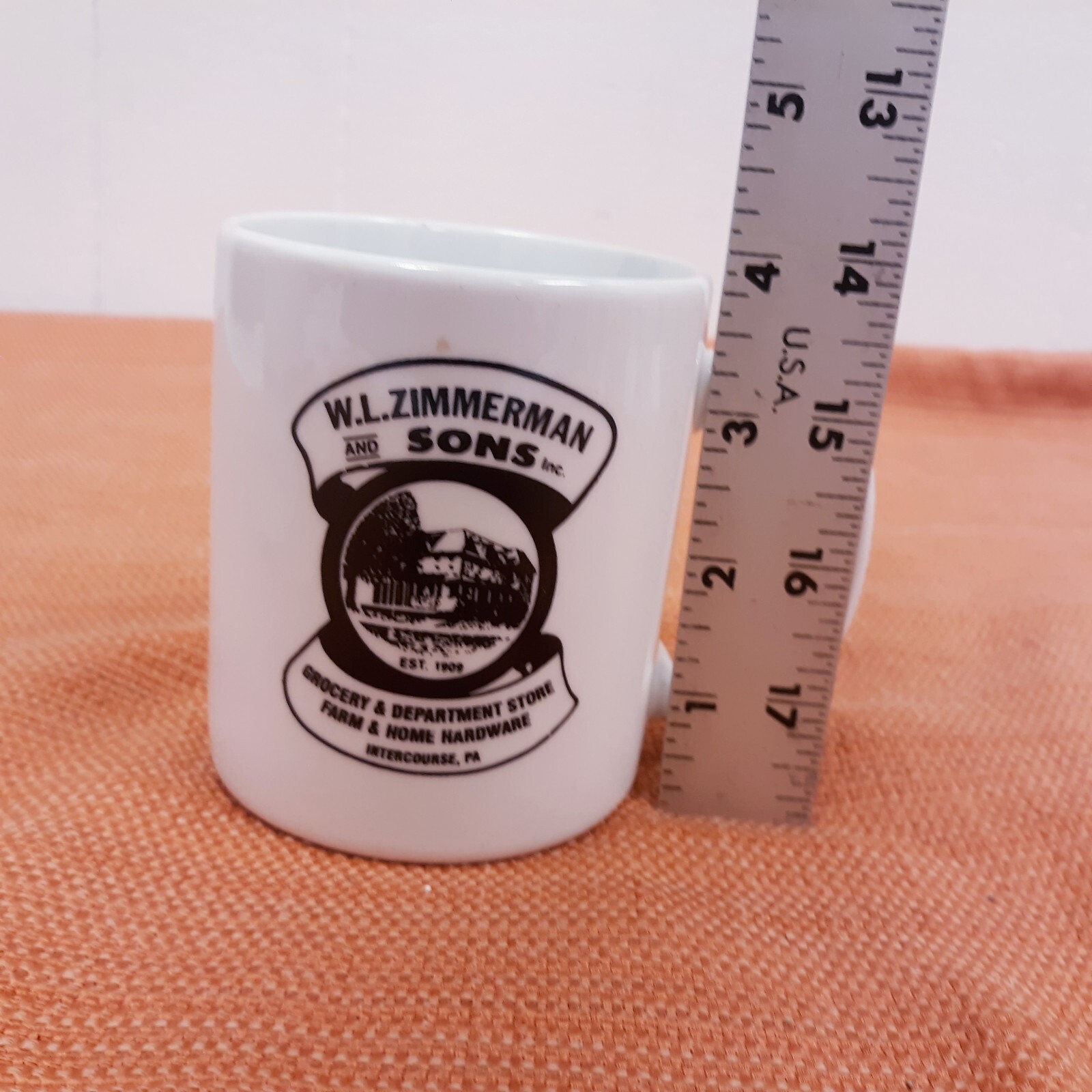 VTG Set of 2 Linyi 90th Anniversary 1909-1999 W.L. Zimmerman & Sons Cup Mugs