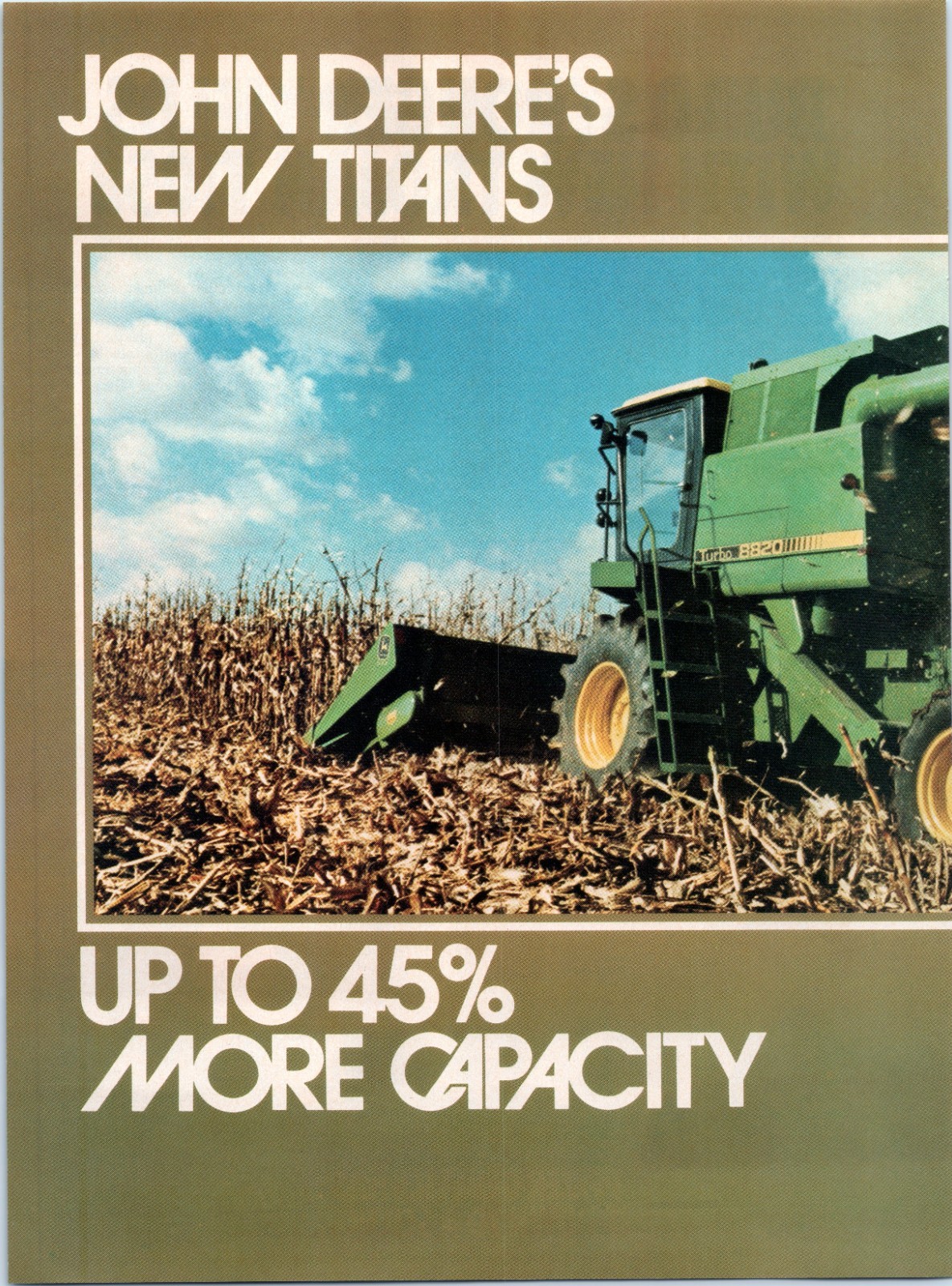 1979 John Deere Combine 6620 7720 8820 70&rsquo;s Vintage 2-Page Print Ad