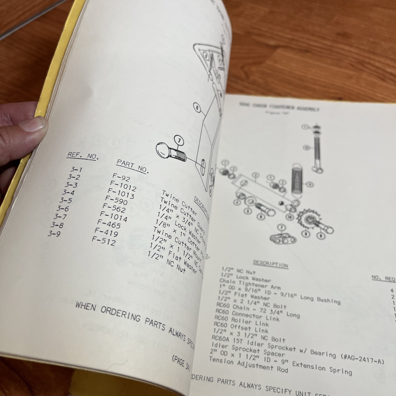 1975 Vermeer 504C Round Baler Operators Manual Including Parts List
