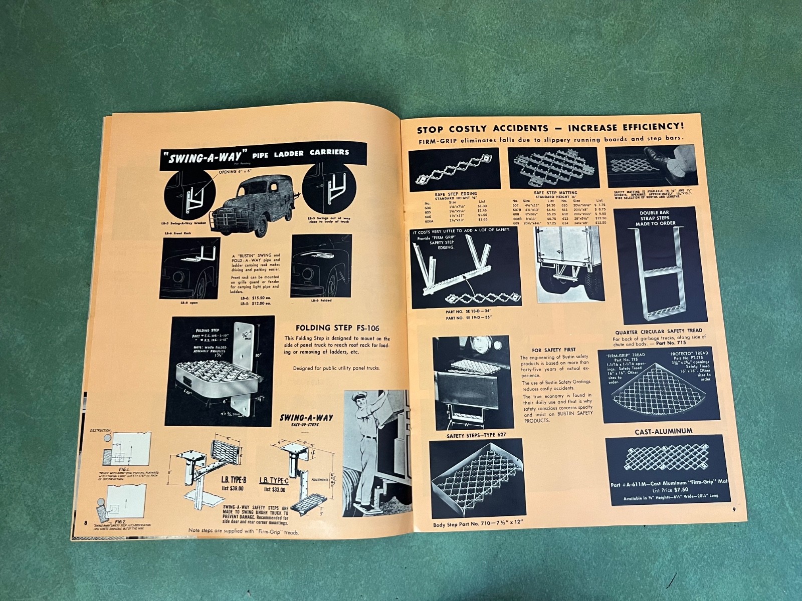 Original 1964 Bustin Safety Grates 7 Grill Guards Sales Brochure
