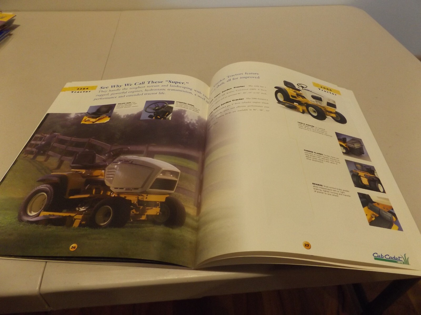 CUB CADET by MTD SERIES 2000 GARDEN TRACTORS, LIT # 773-0300 12/96