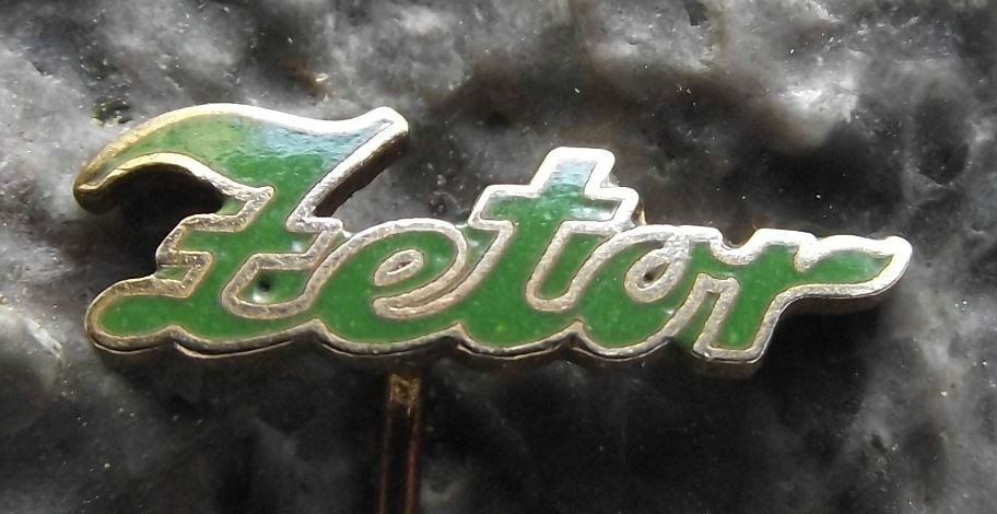 Antique Zetor Tractor Farming Farm Agricultural Machine Script Text Pin Badge