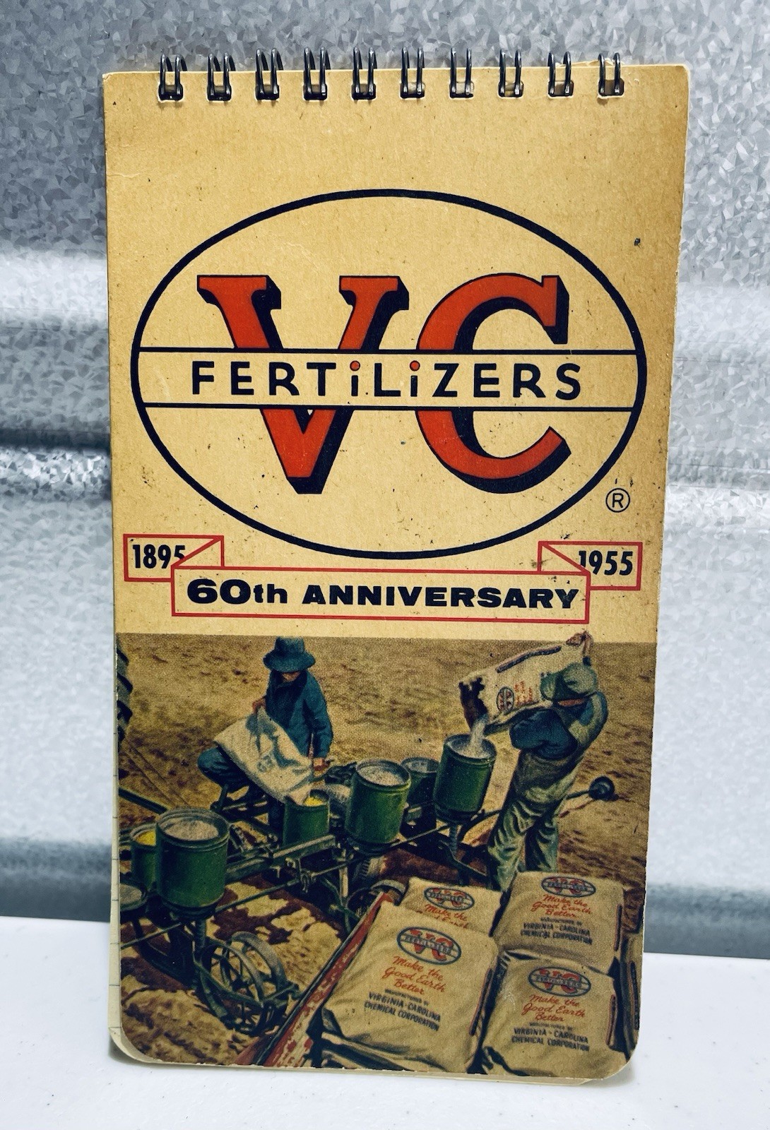 Vintage 1955 VC Fertilizers 60th Anniversary Notepad Advertising Farm/Agri