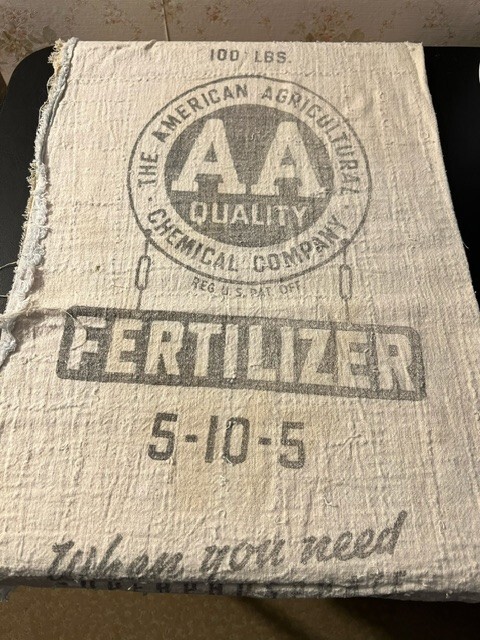 American Agricultural Chemical Company 100# fertilizer sacks bags