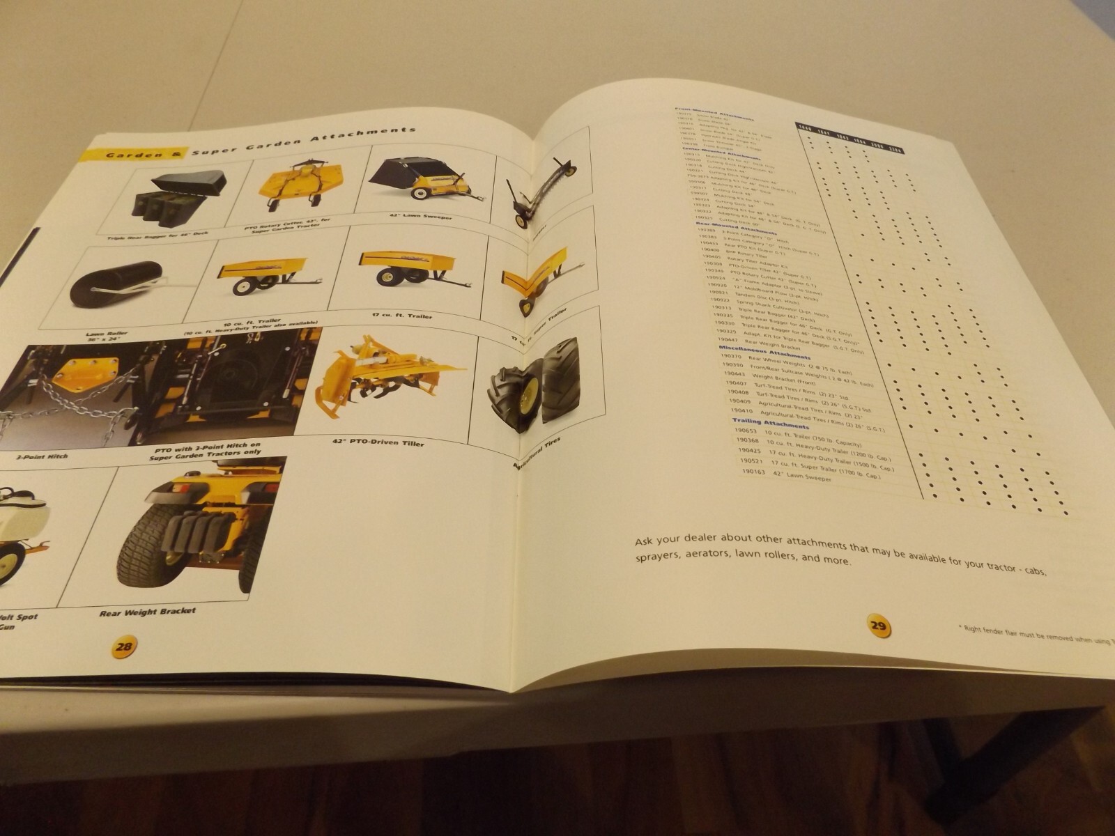 CUB CADET by MTD SERIES 2000 GARDEN TRACTORS, LIT # 773-0300 12/96