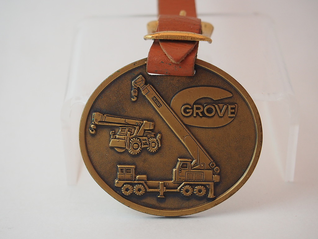 VINTAGE KEY FOB ORIGINAL STRAP GROVE MANUFACTURING COMPANY CRANE SHADY GROVE PA