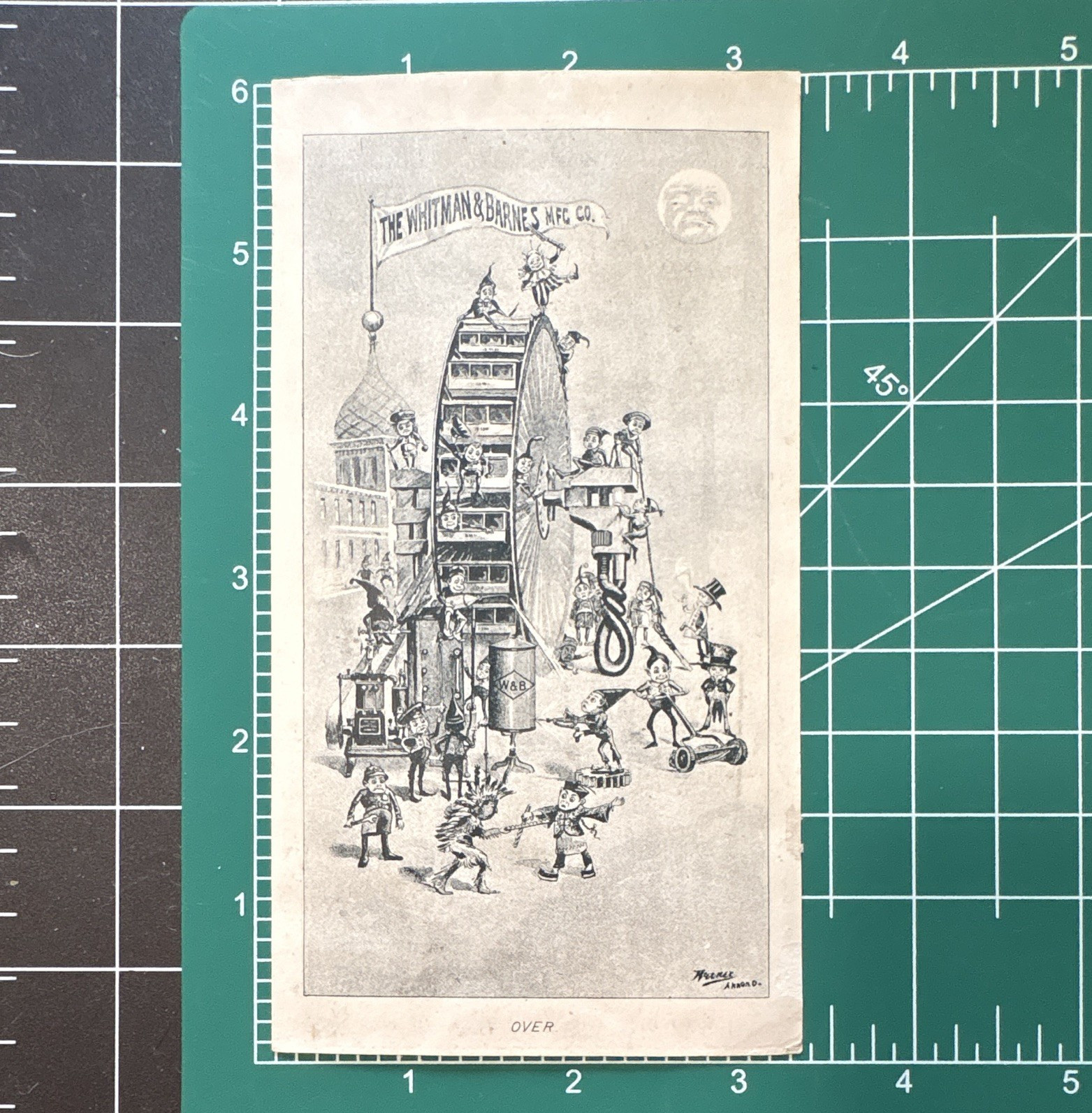 Whitman & Barnes Mfg. Co. Agriculture Trade Card Beige & Black
