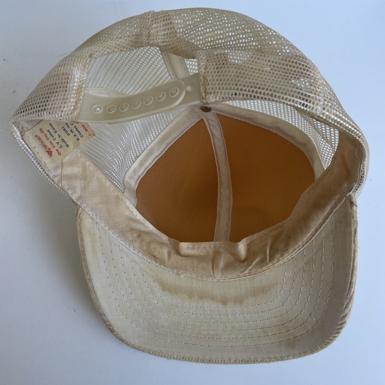Wampler Longacre Corduroy Mesh Hat Snapback Cap Beige Yupoong