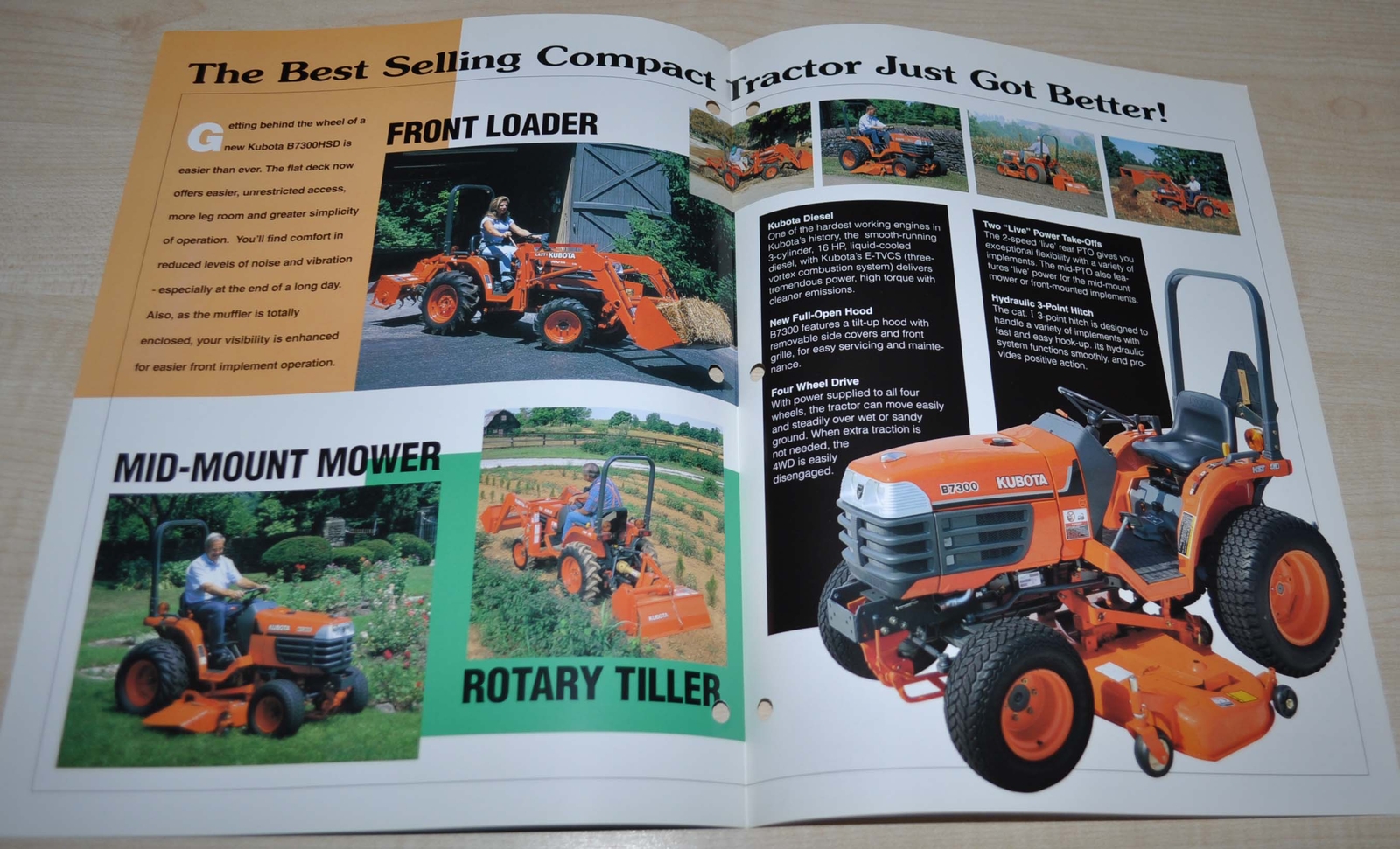 Kubota B3300SU Loader Package Diesel Tractor Japanese Brochure Prospekt