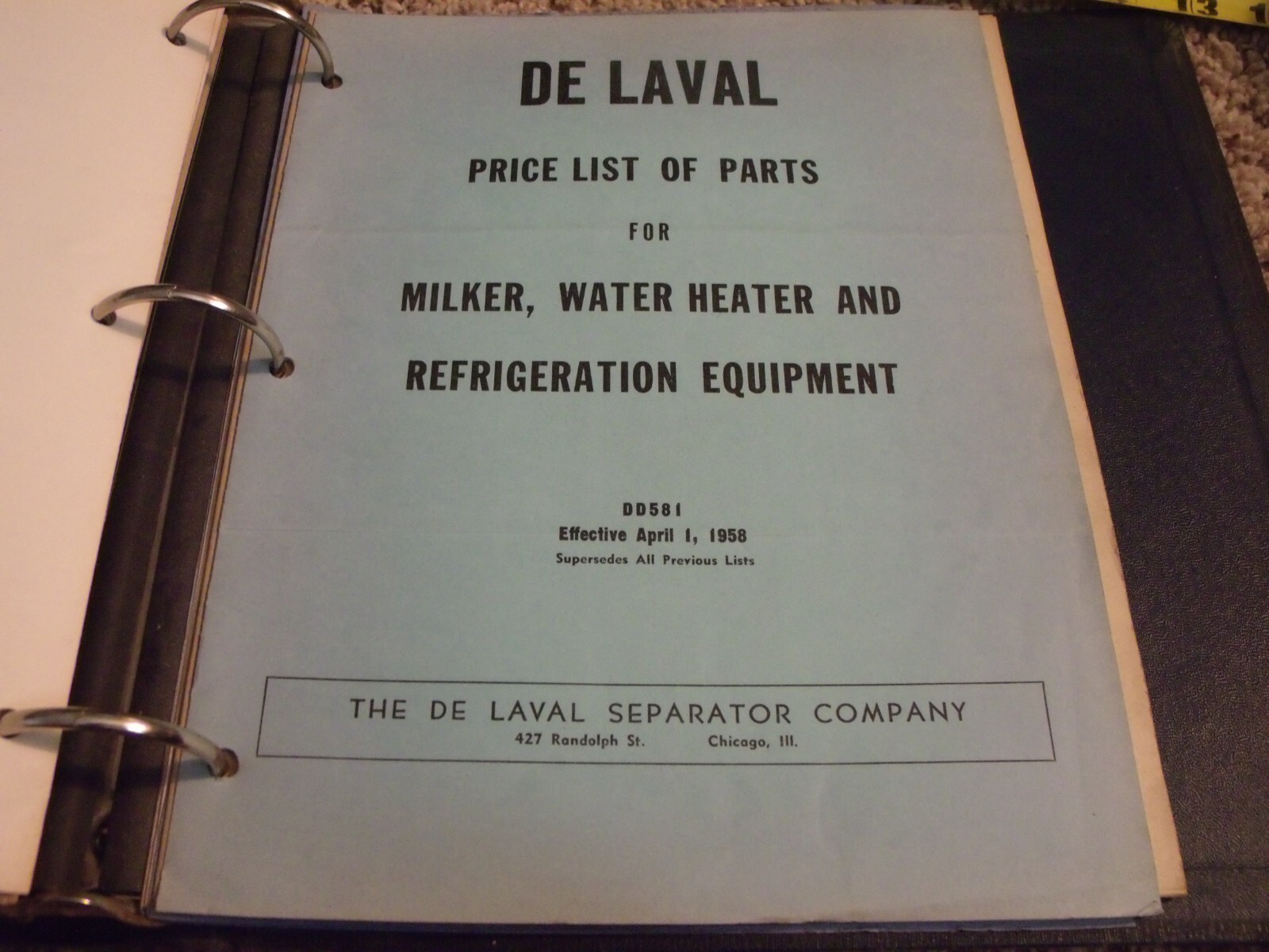 DELAVAL DEALER BINDER ADVERTISEMENT & SEVERAL MANUALS SEPARATORS MILKERS COOLERS