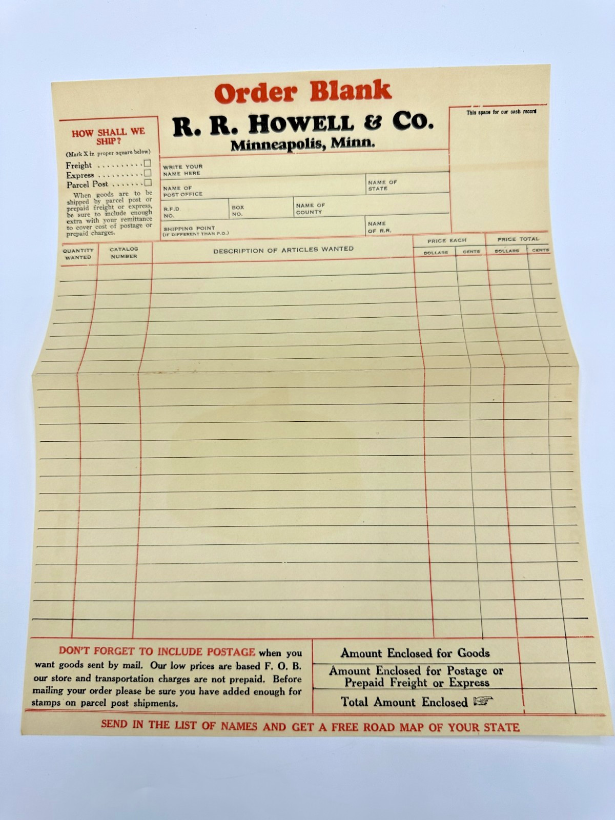 1930 Minneapolis RR Howell Thresher Supple Catalog Lot Letters mailer & more